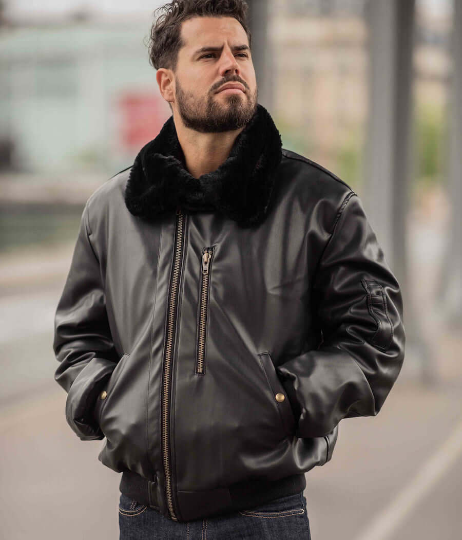 Blouson Aviateur Roland homme noir - Image 2