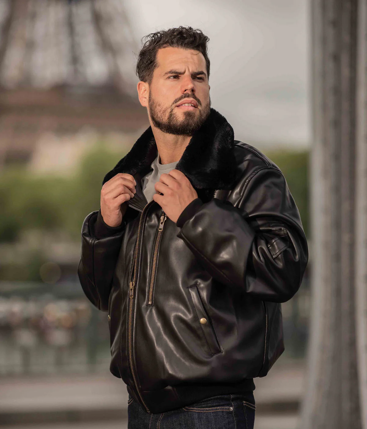 Blouson Aviateur Roland homme noir - Image 3
