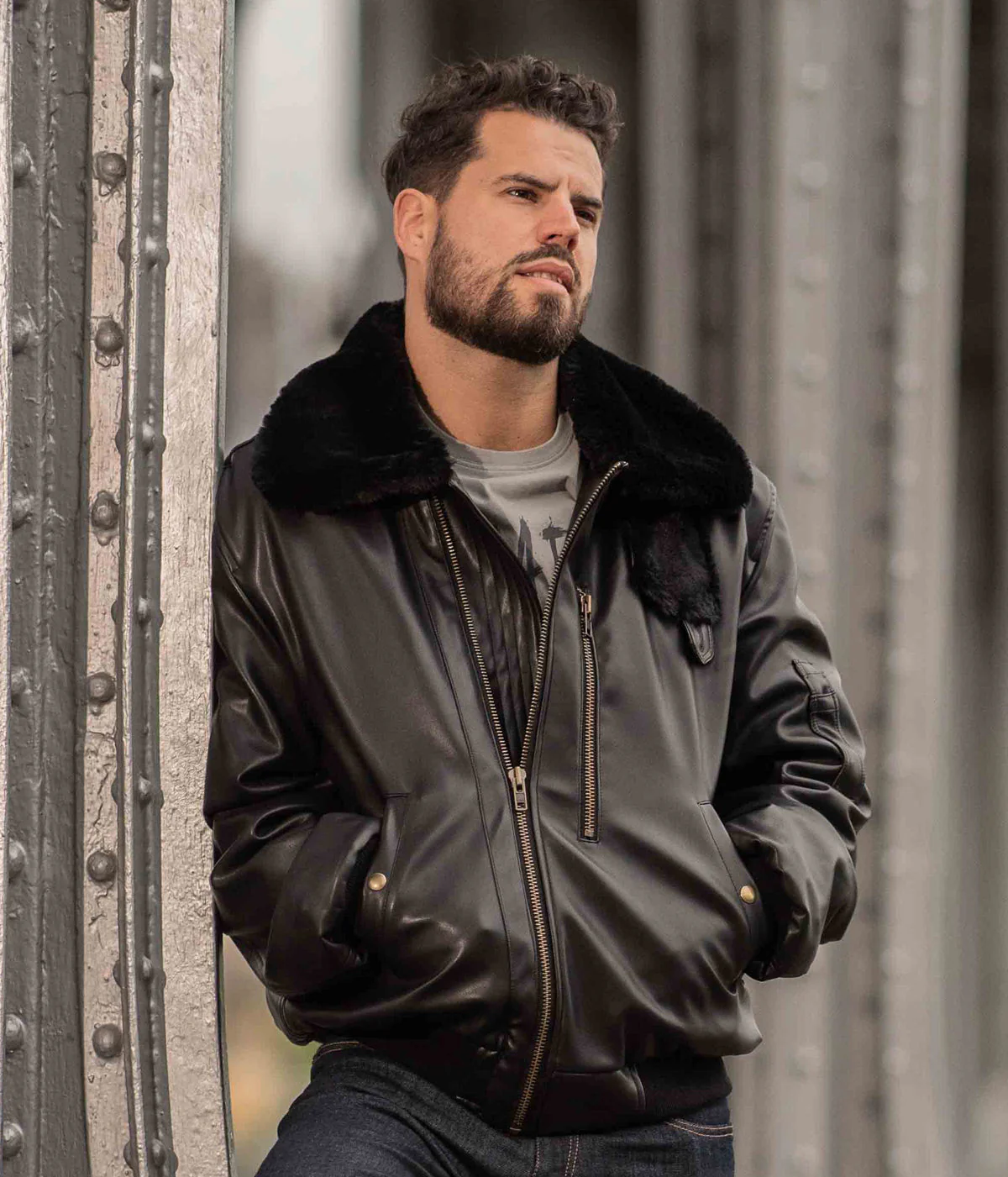 Blouson Aviateur Roland homme noir - Image 6