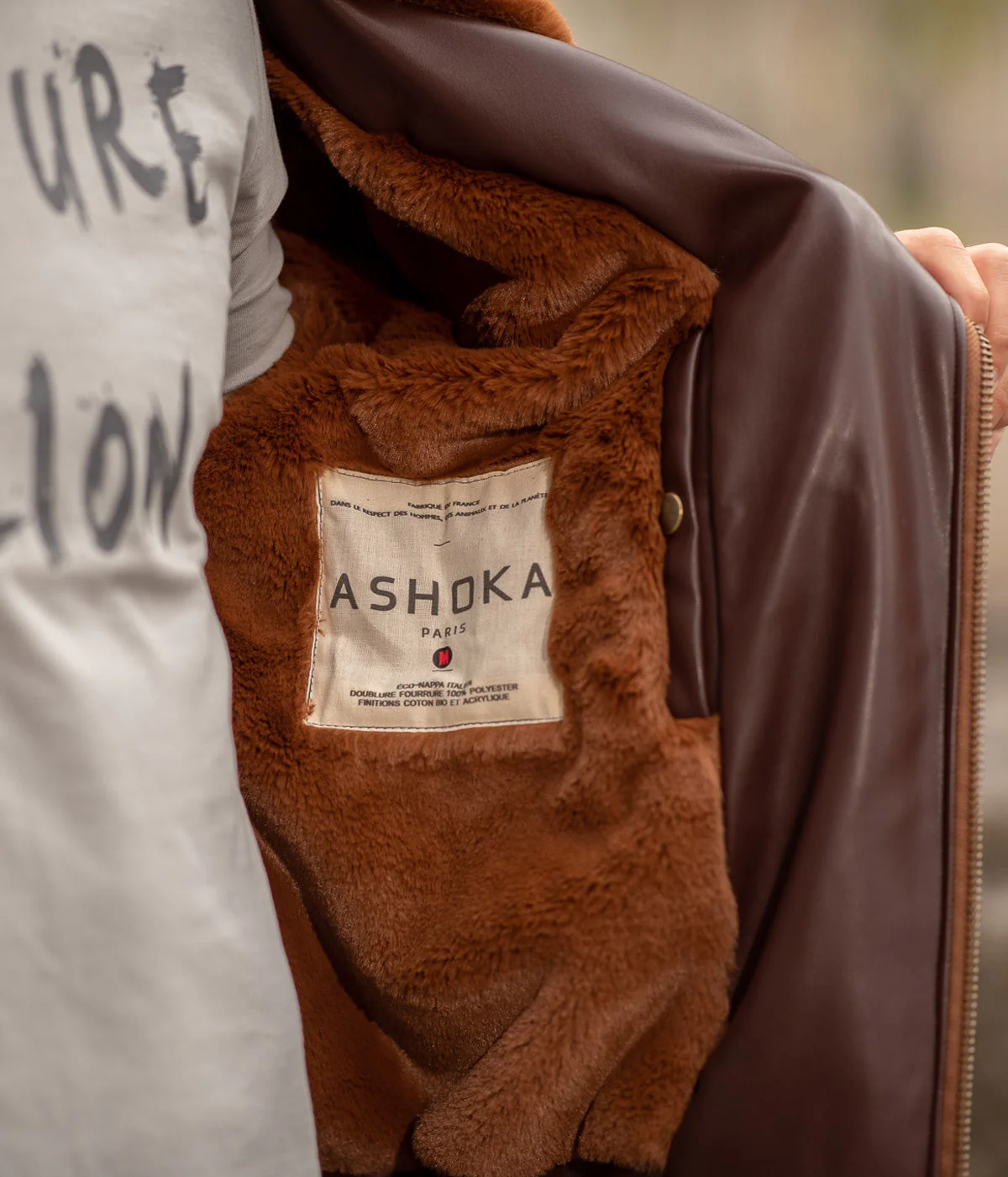 Blouson Aviateur Roland  homme marron - Fourré - Image 9