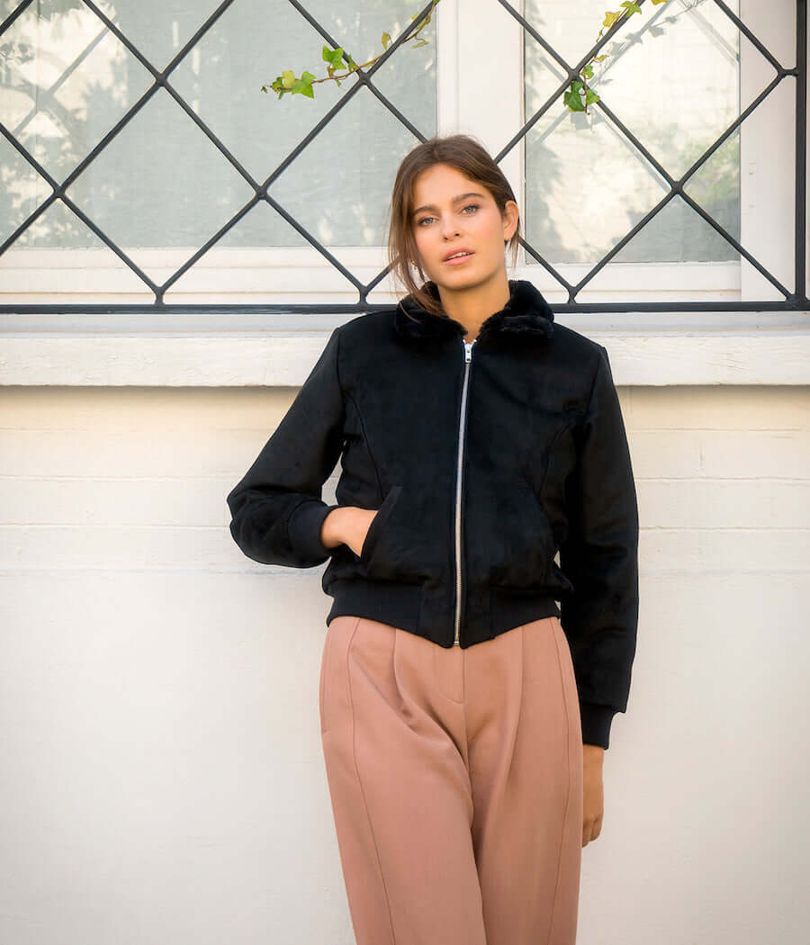 Blouson femme Vickie noir - Fourré