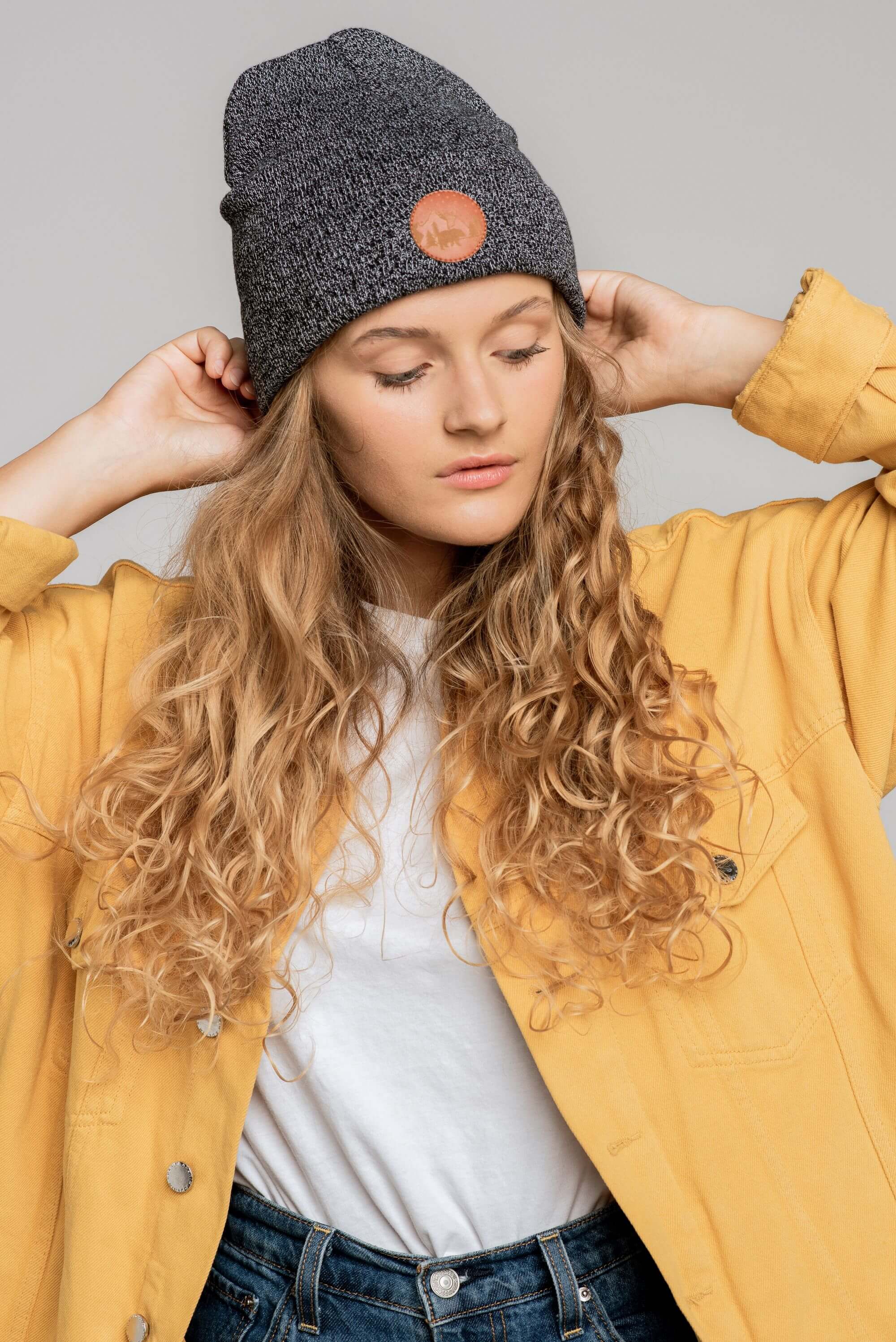 Bonnet gris chiné - Image 3