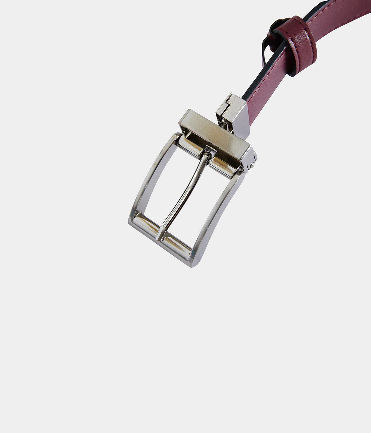 Ceinture homme réversible Apple Skin marine & bordeaux - Image 5