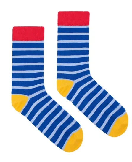 Chaussettes à rayures bleues - Image 4