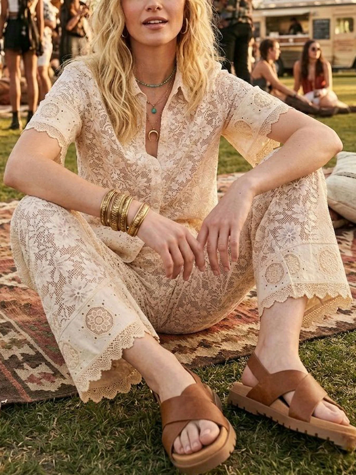 Cross Over Footbed Sandals - Image 2