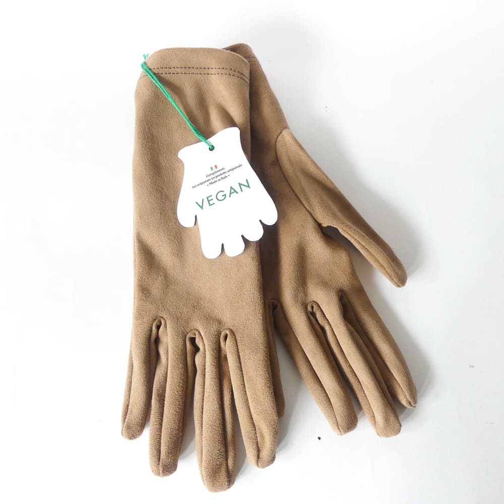 Gants suede camel femme - Image 3