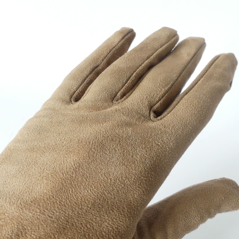Gants suede camel femme - Image 5
