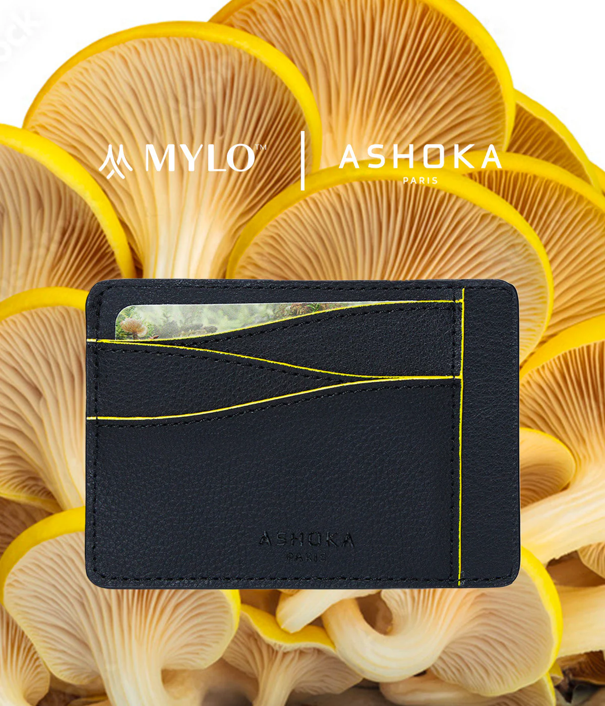 Grand porte-cartes en champignon Mylo™️ jaune - Image 7