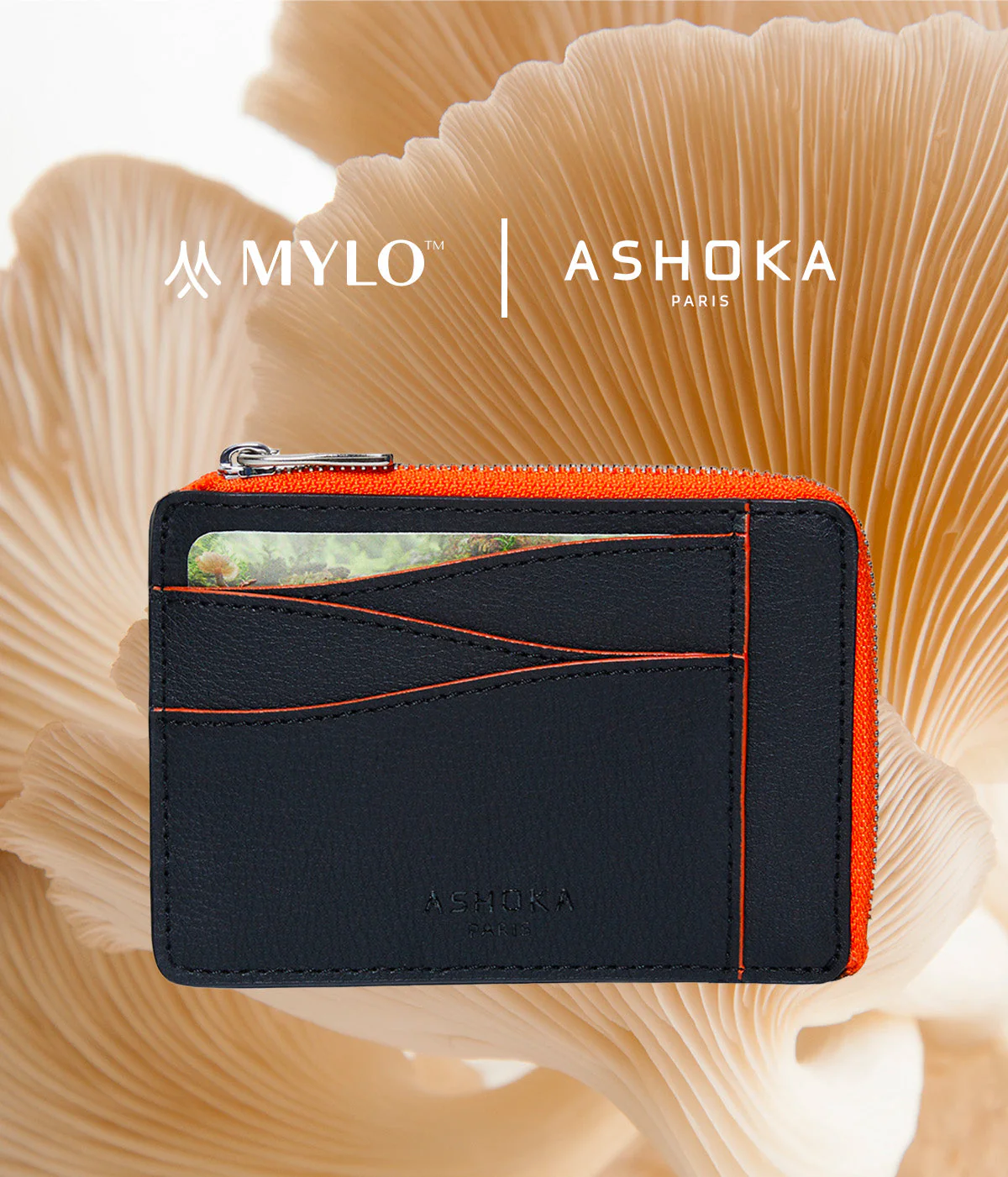 Grand porte-cartes en champignon zippé Mylo™️ orange - Image 6