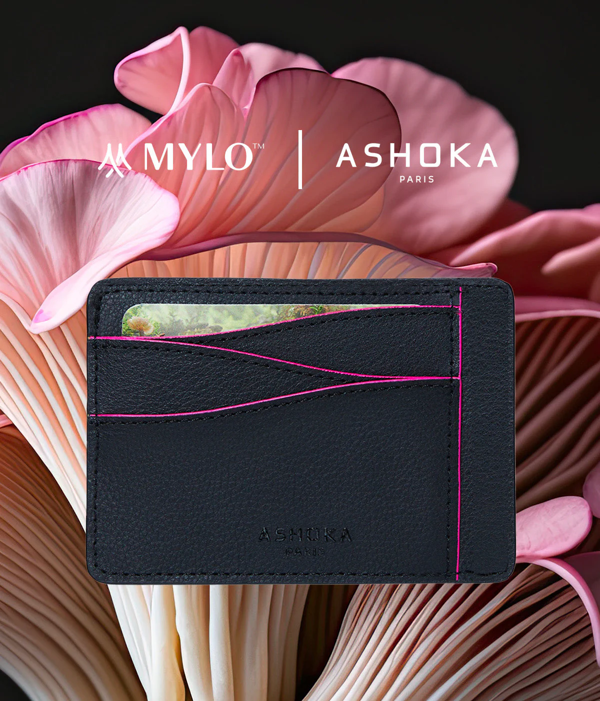 Grand porte-cartes en champignon Mylo™️ rose - Image 3