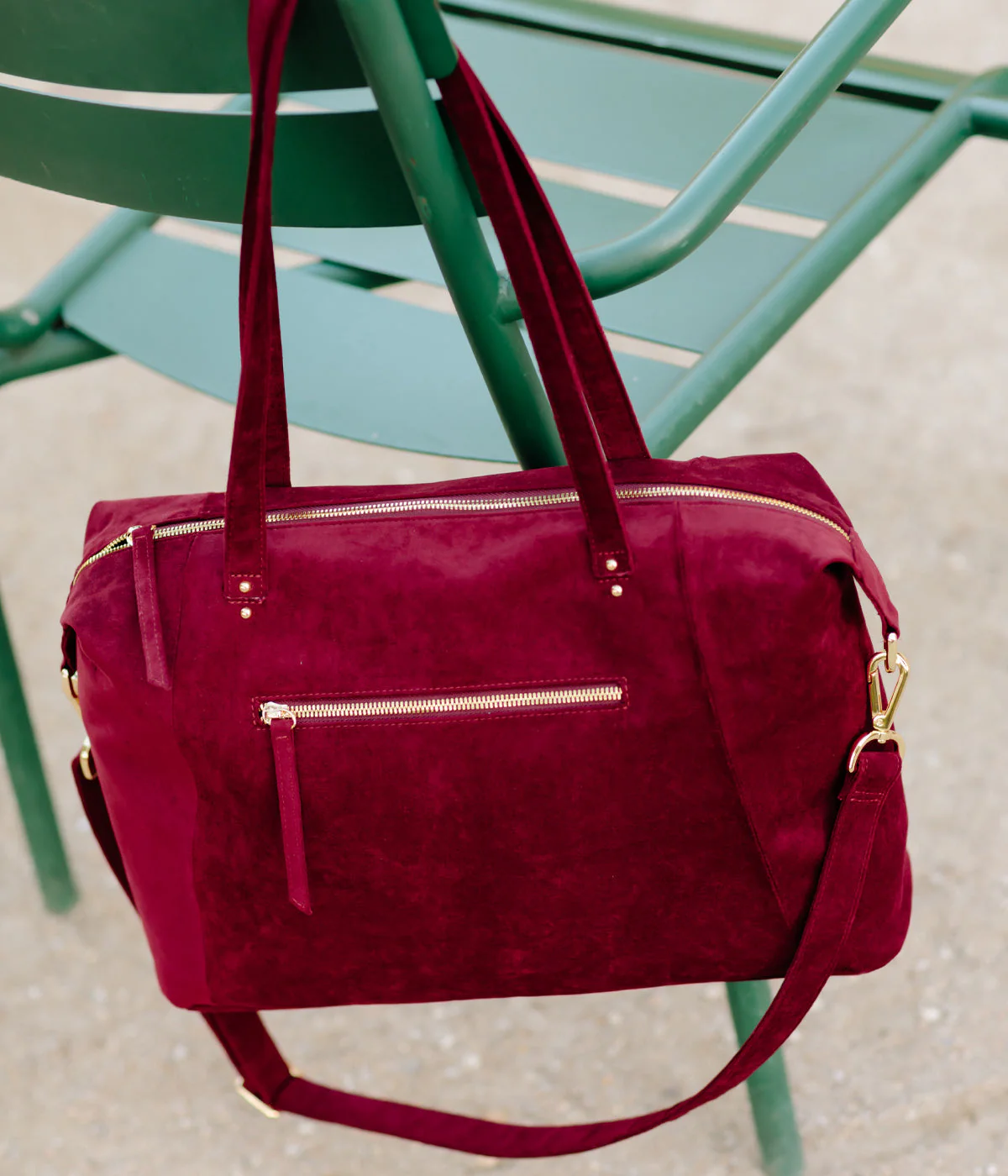 Sac cabas Mia bordeaux simili daim recyclé - Image 10