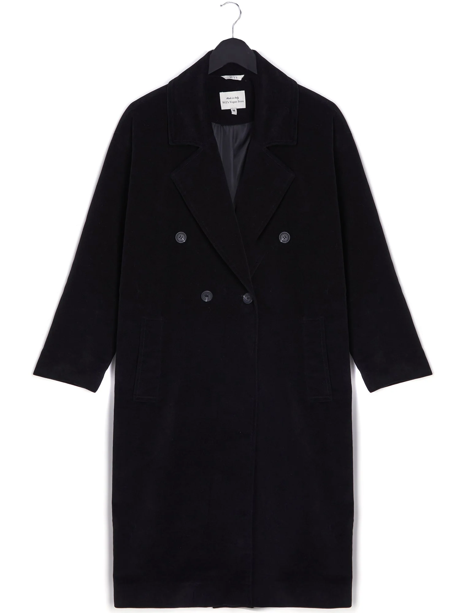 Double Breasted Vegan Wool Coat - Image 7