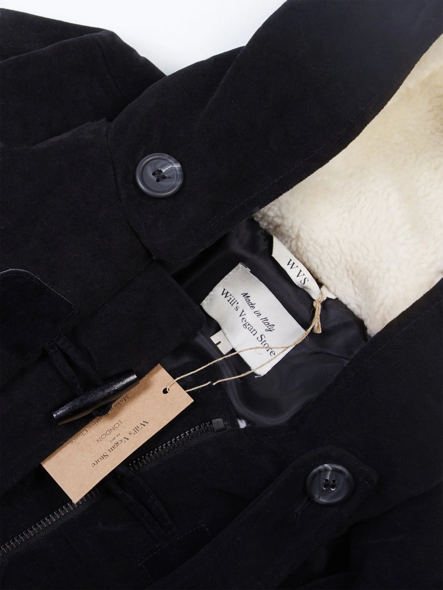 Vegan Wool Duffle Coat Homme - Image 3