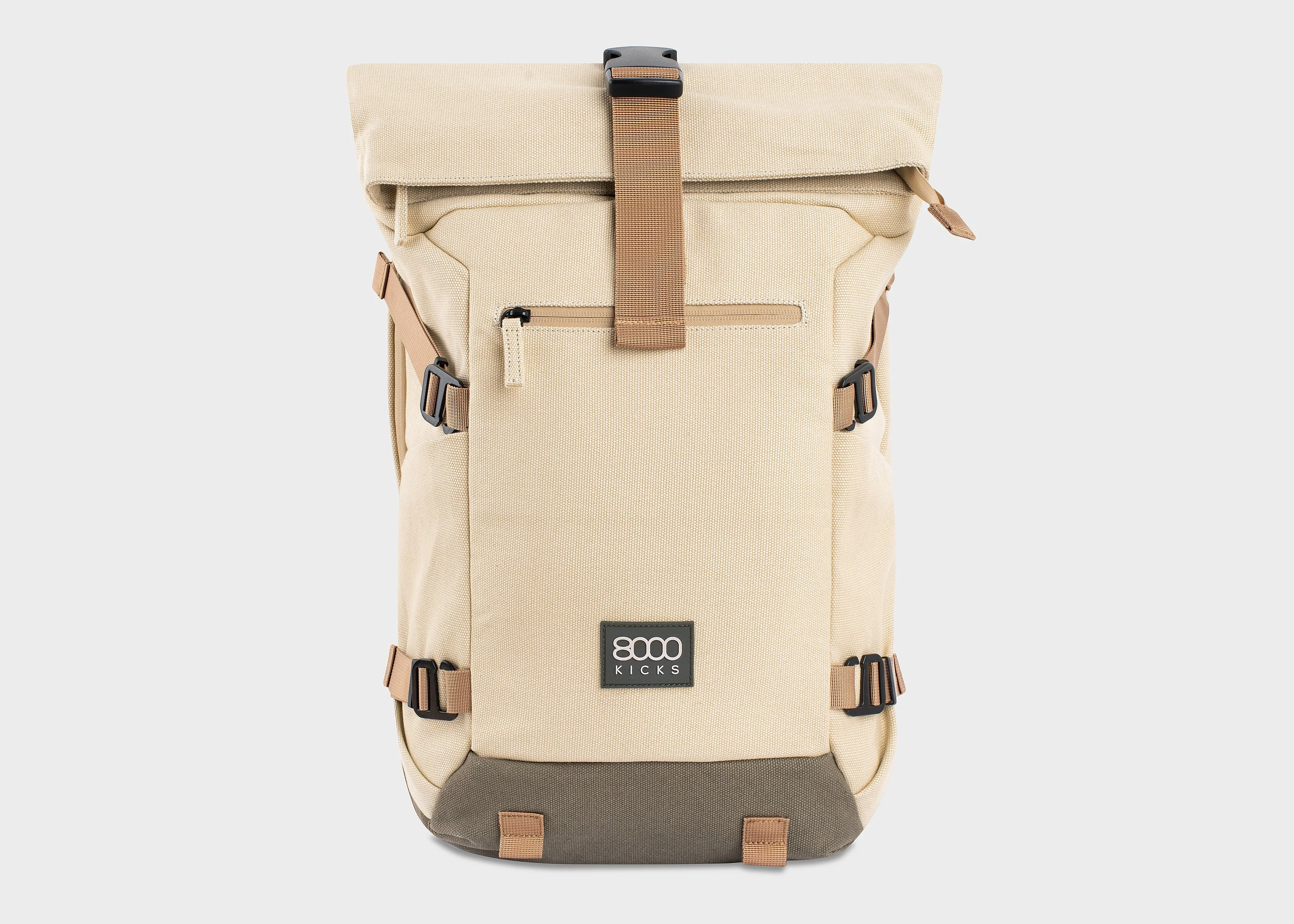 Nomad sac à dos en chanvre - Beige and Green