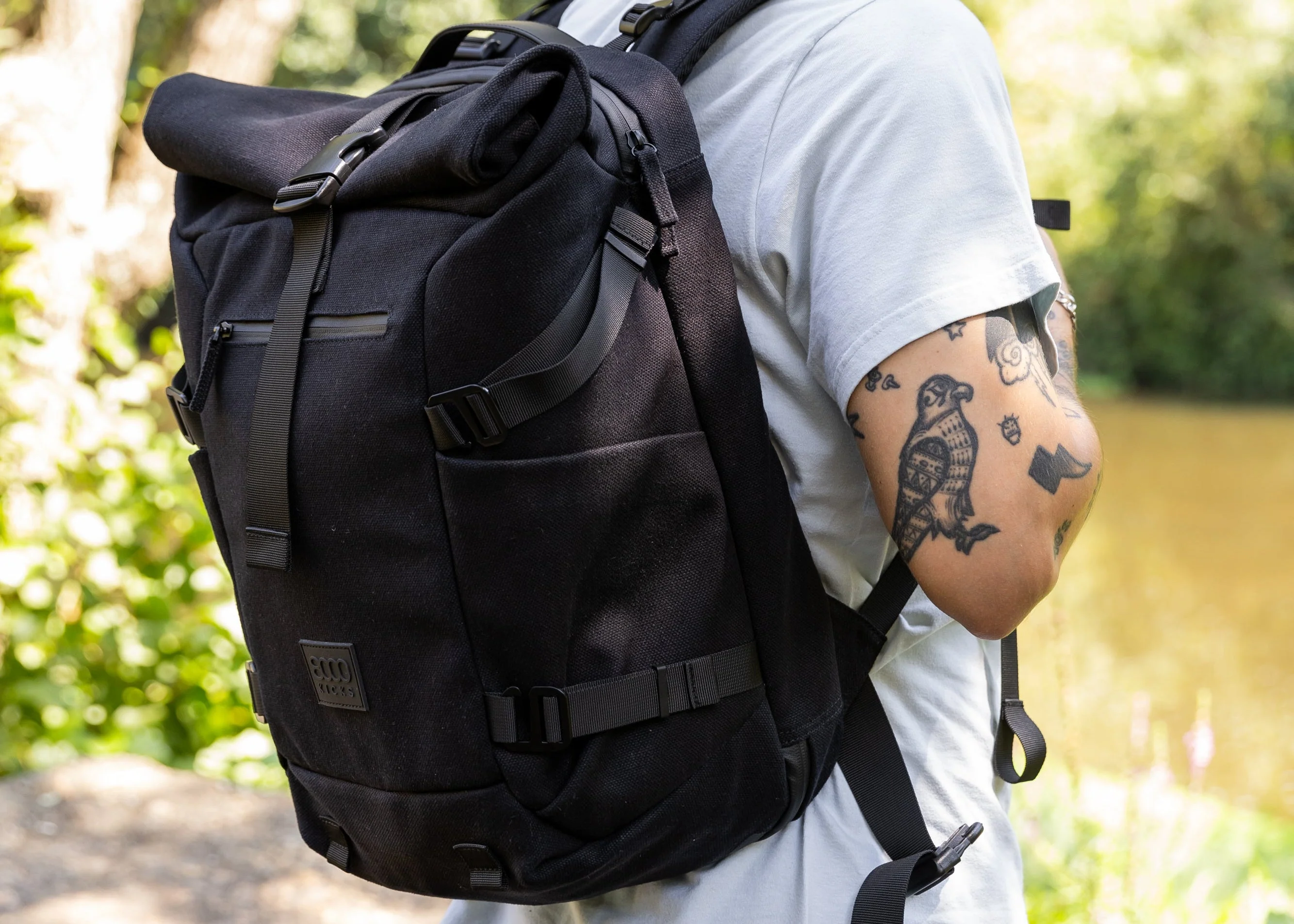 Nomad sac à dos en chanvre - Full Black - Image 7
