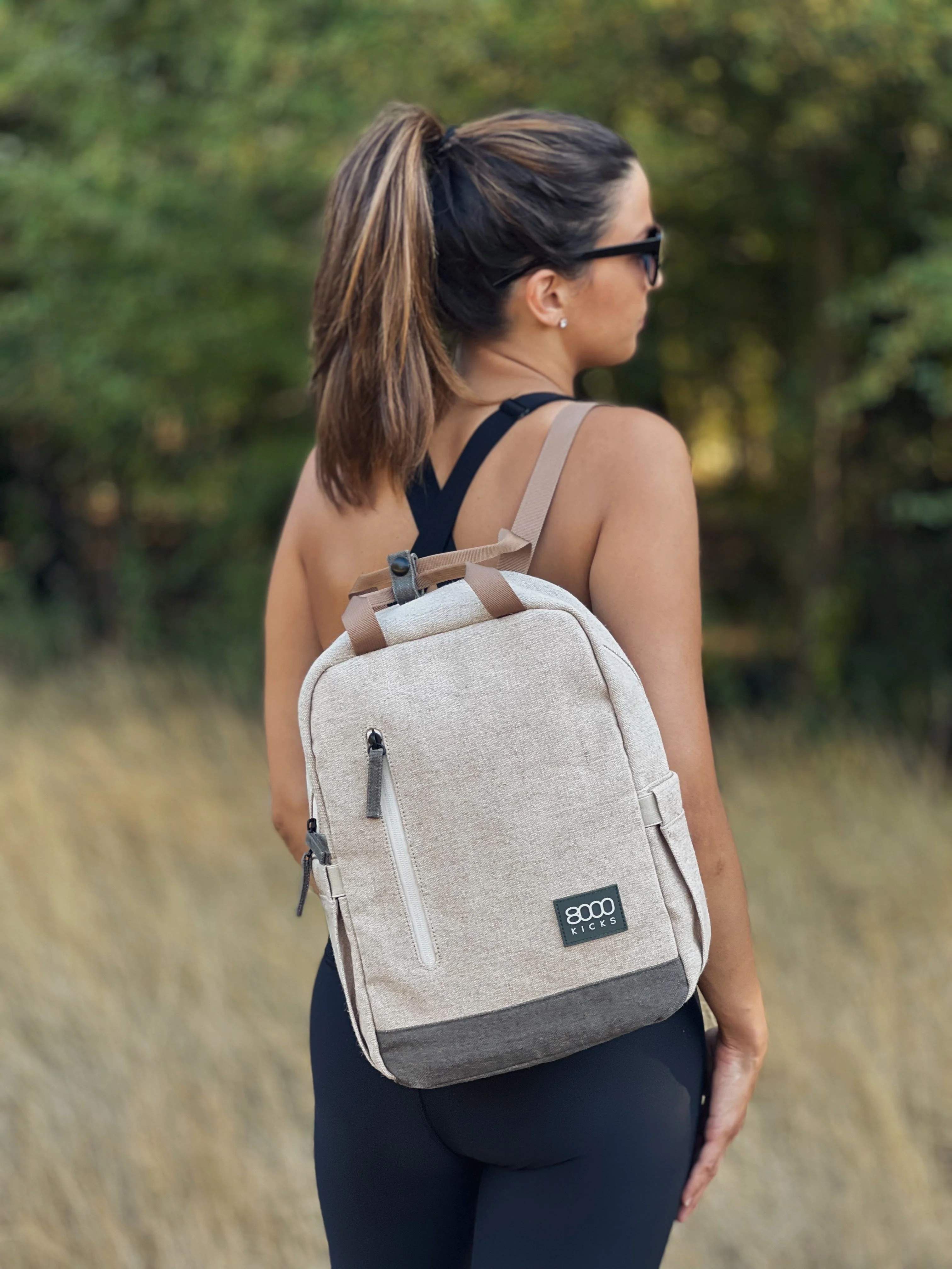 Petit sac à dos Chanvre - Beige and Green - Image 8