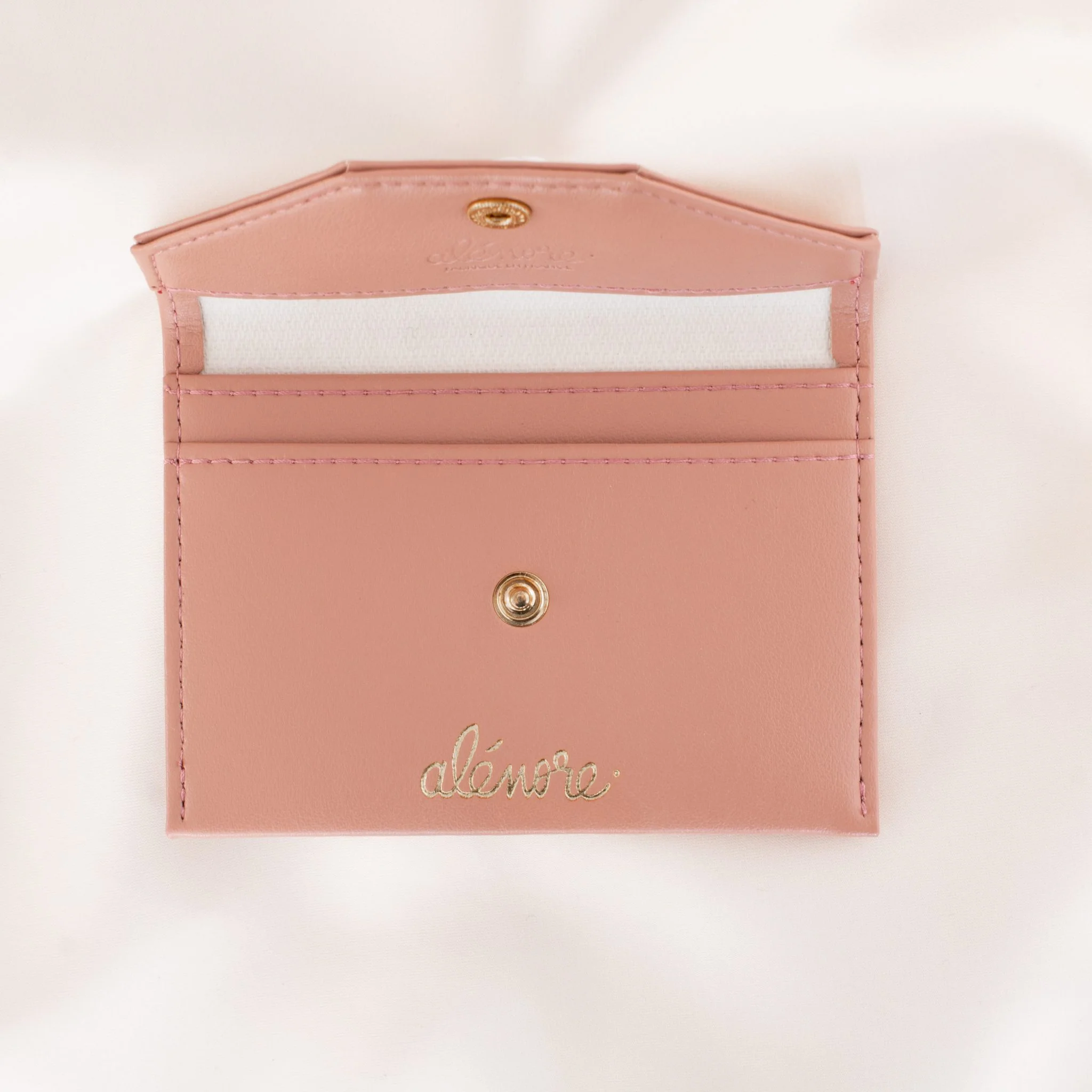 Porte-cartes Bouton d’or vieux rose - Image 3