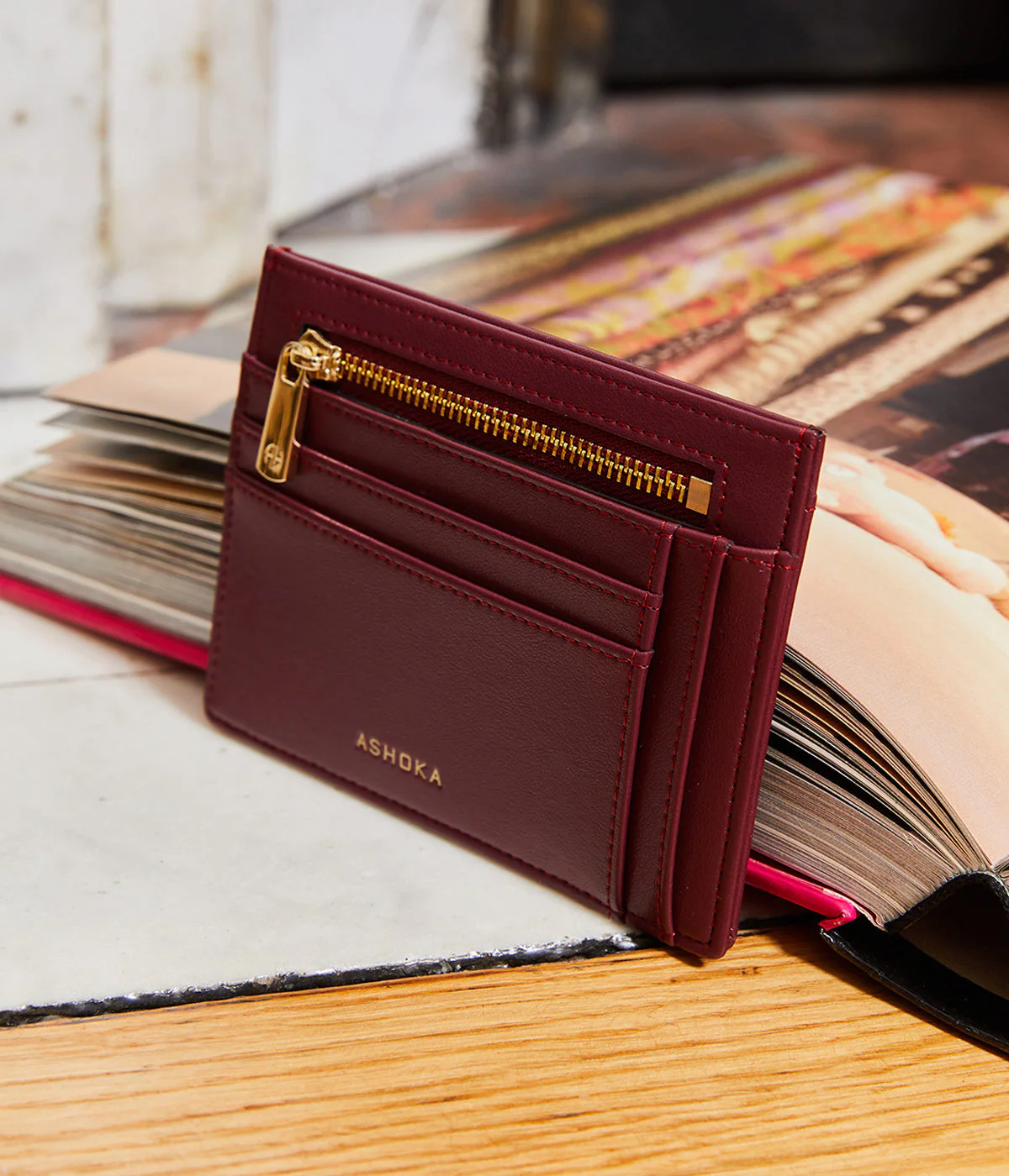 Porte-cartes zippé  Uppeal™ Bordeaux - Image 3