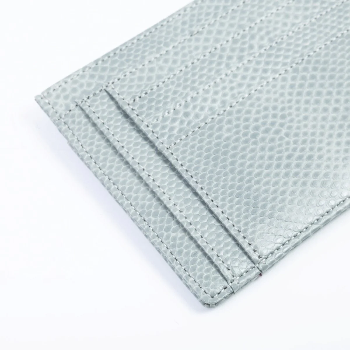 Porte-Cartes Zippé Uppeal™ Lézard Bleu Gris - Image 2