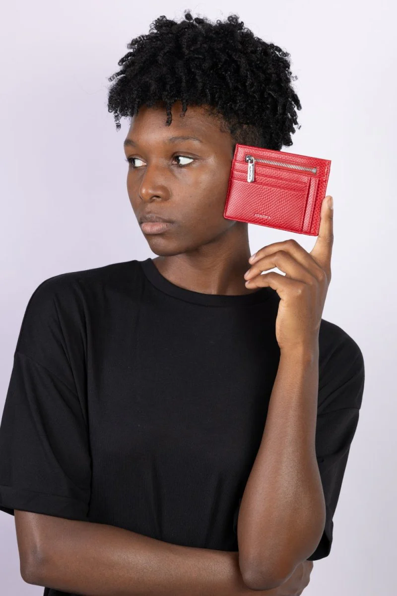 Porte-Cartes Zippé Uppeal™ Lézard Rouge - Image 3