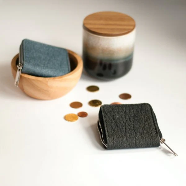 Porte-monnaie Piñatex Bleu - Image 5