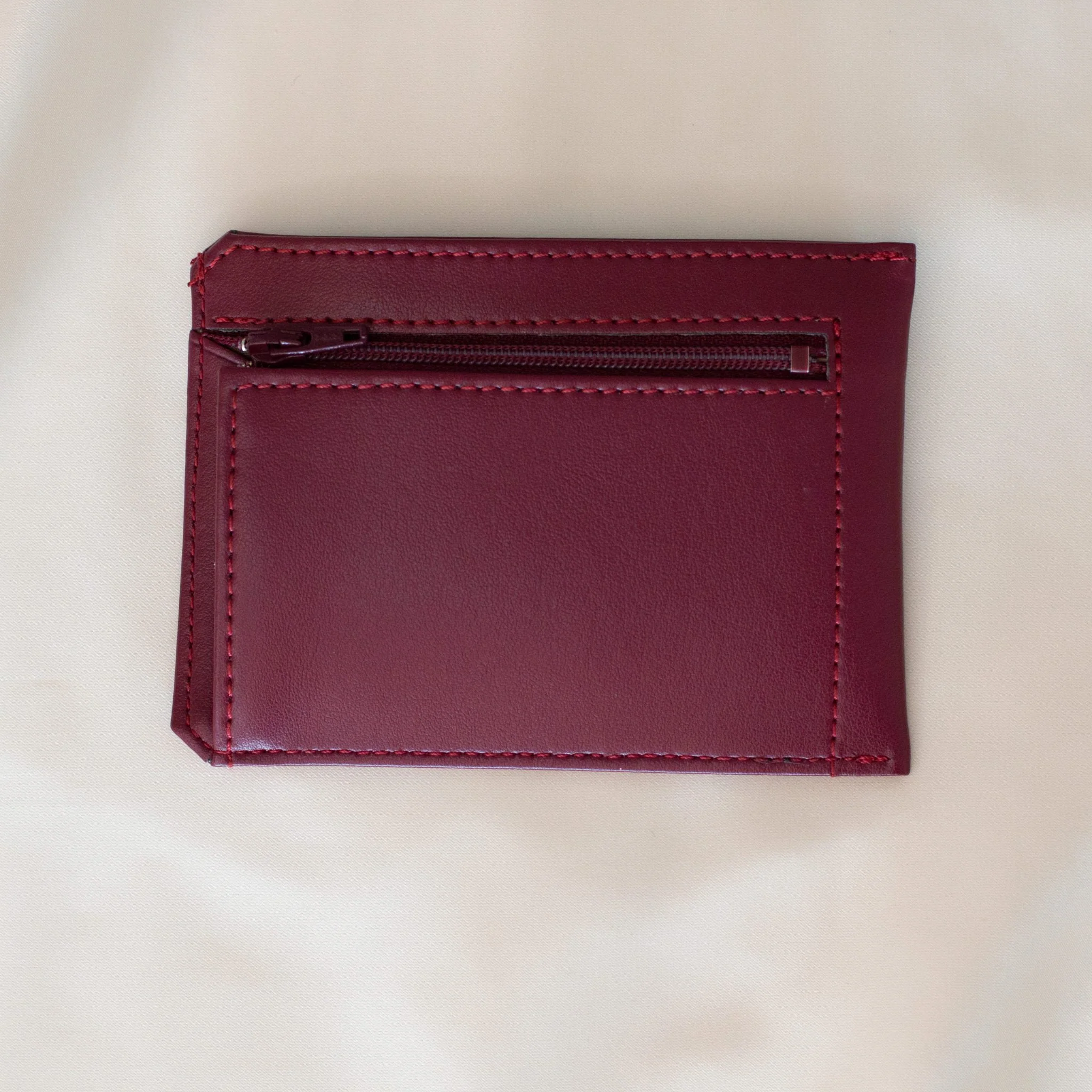 Portefeuille compact Jasmin bordeaux - Image 2