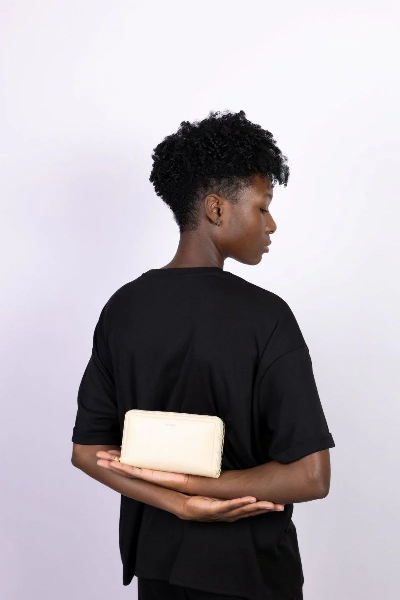 Portefeuille-Compagnon Couture Bambou Sable - Image 2