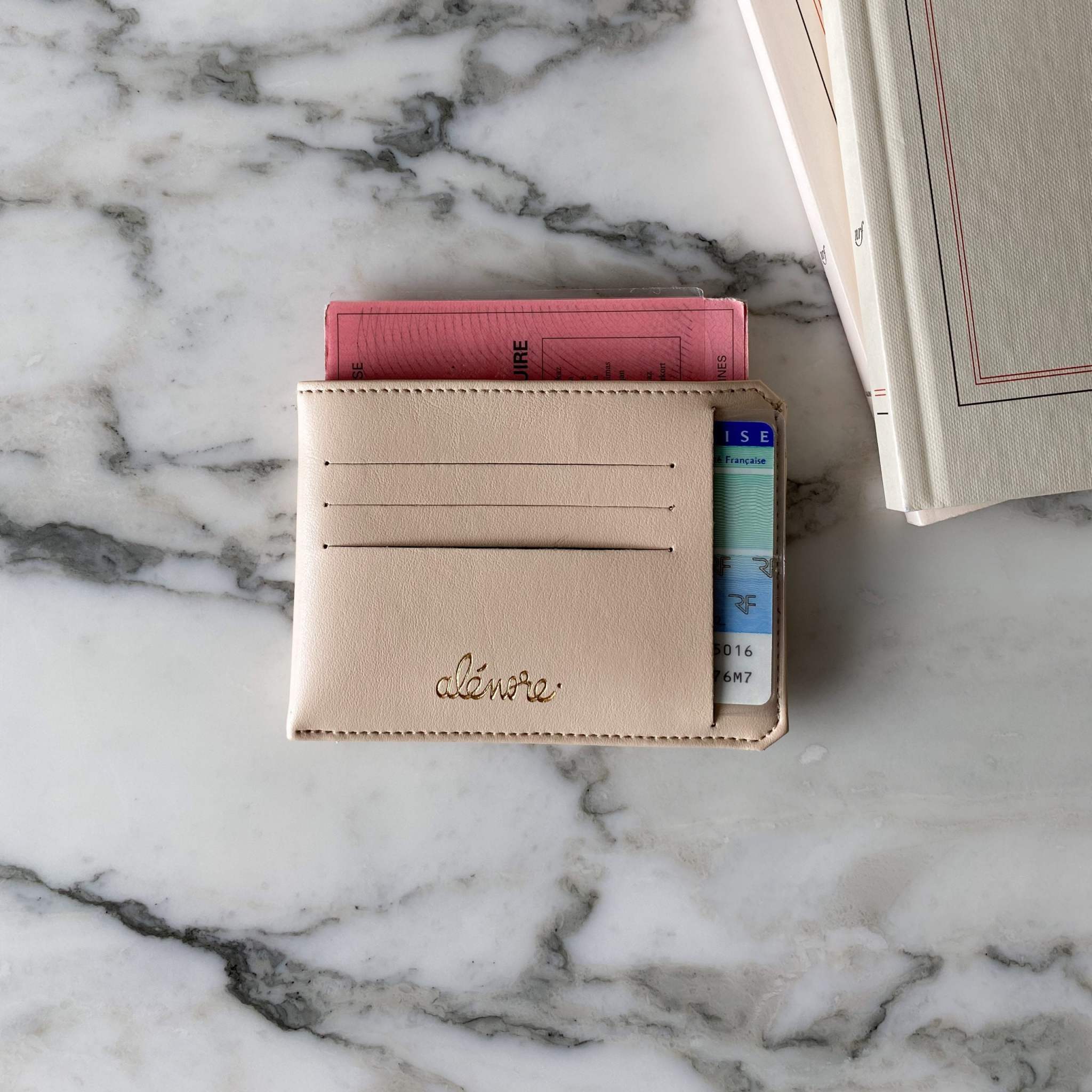 Portefeuille compact Jasmin nude - Image 2