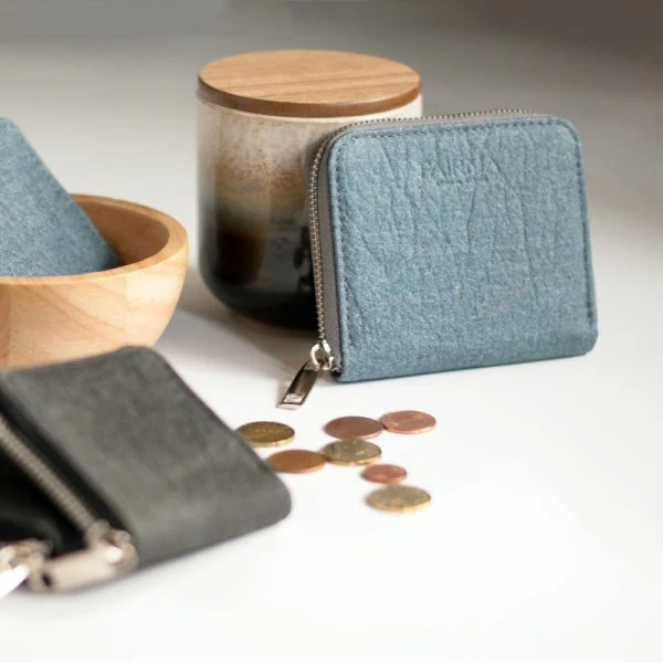 Portefeuille Piñatex Bleu - Image 6