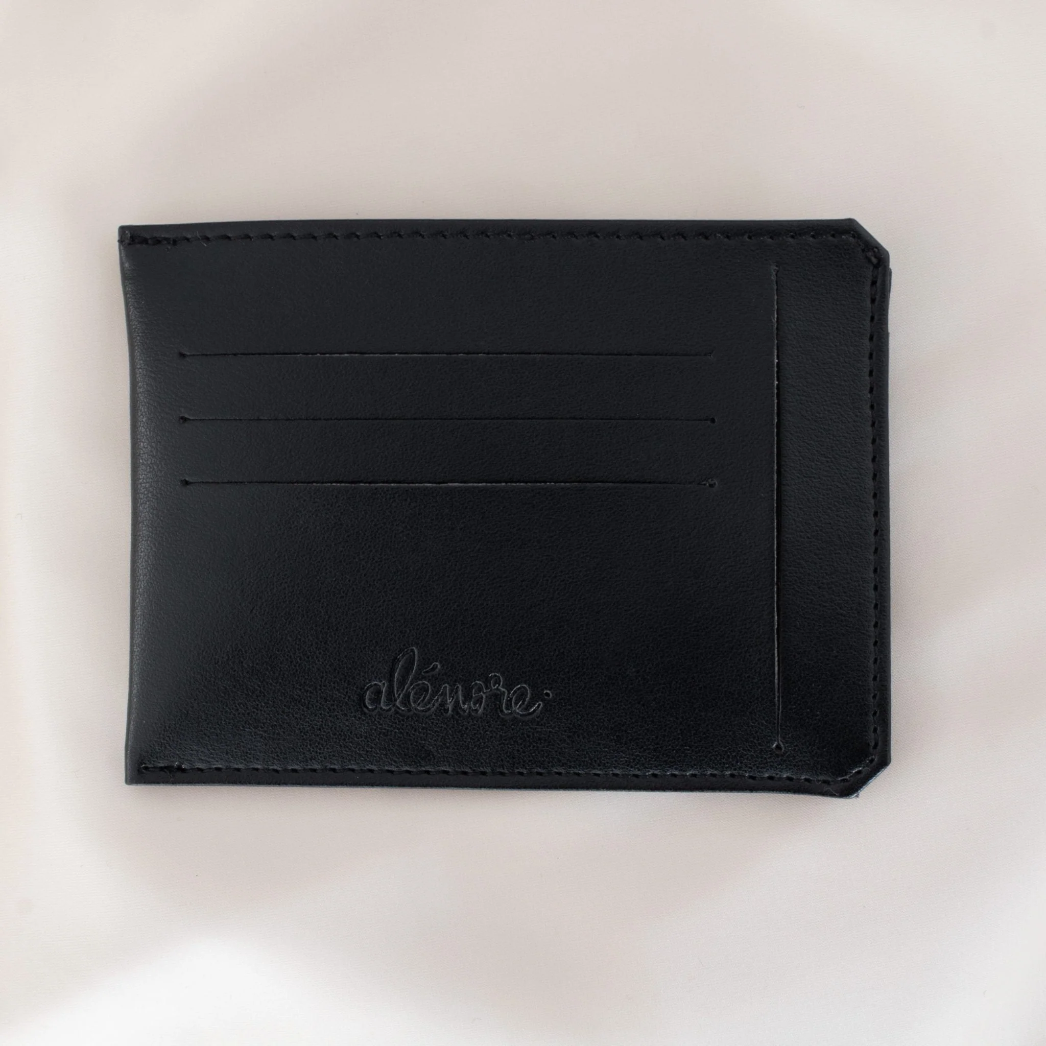 Portefeuille compact Jasmin noir