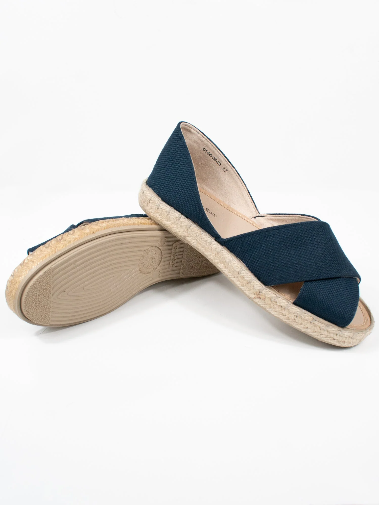 Recycled Espadrille Cross Over Straps - Image 3
