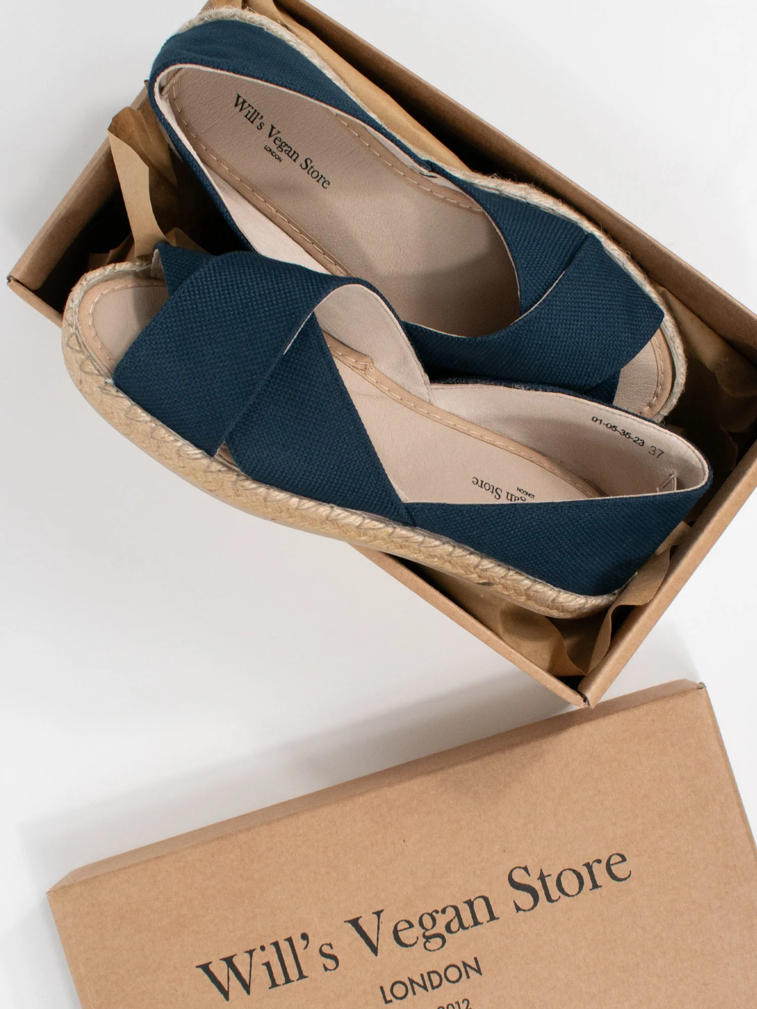 Recycled Espadrille Cross Over Straps - Image 4