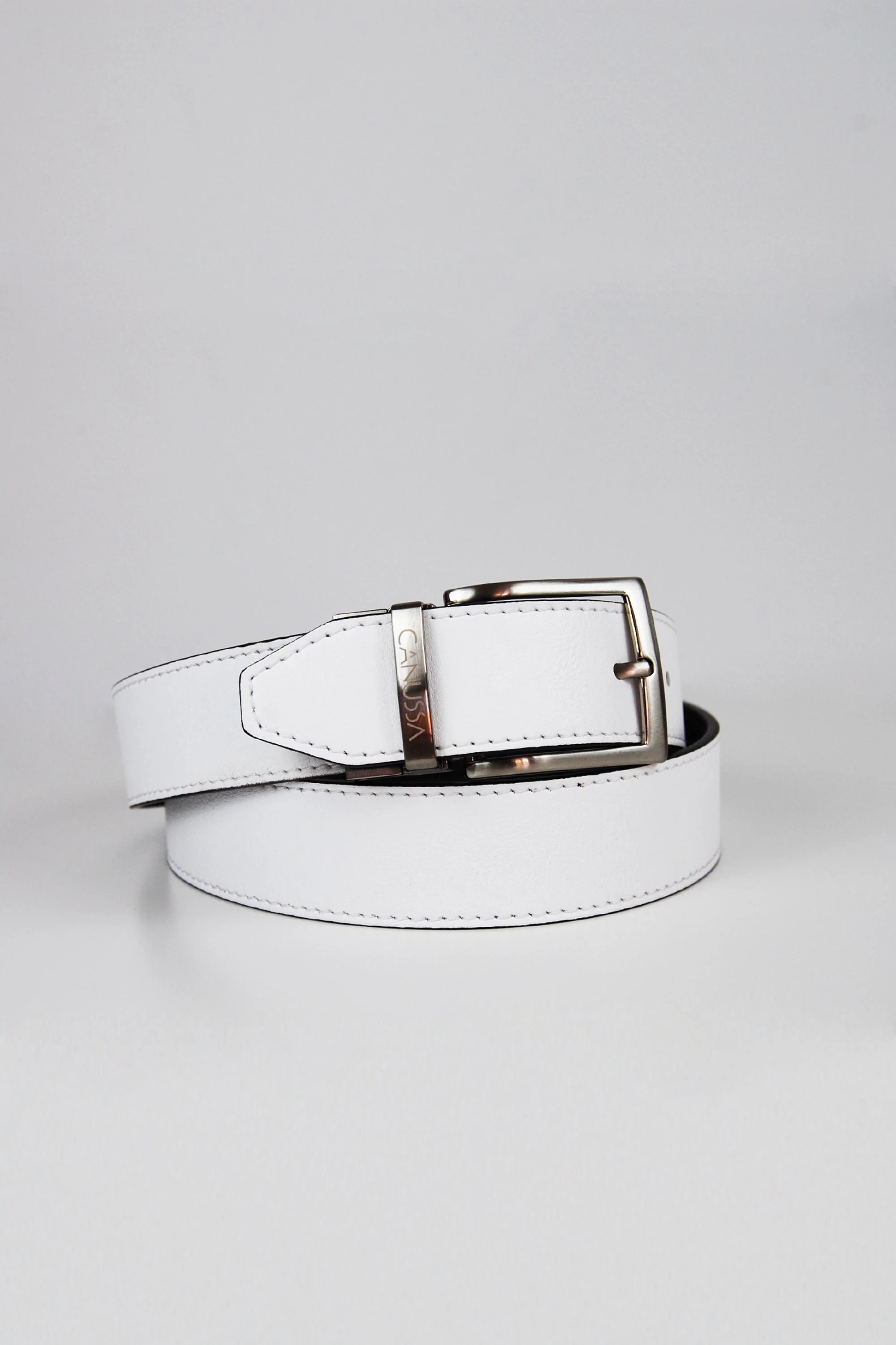 Reverse ceinture réversible – Blanc/Chocolat - Image 4