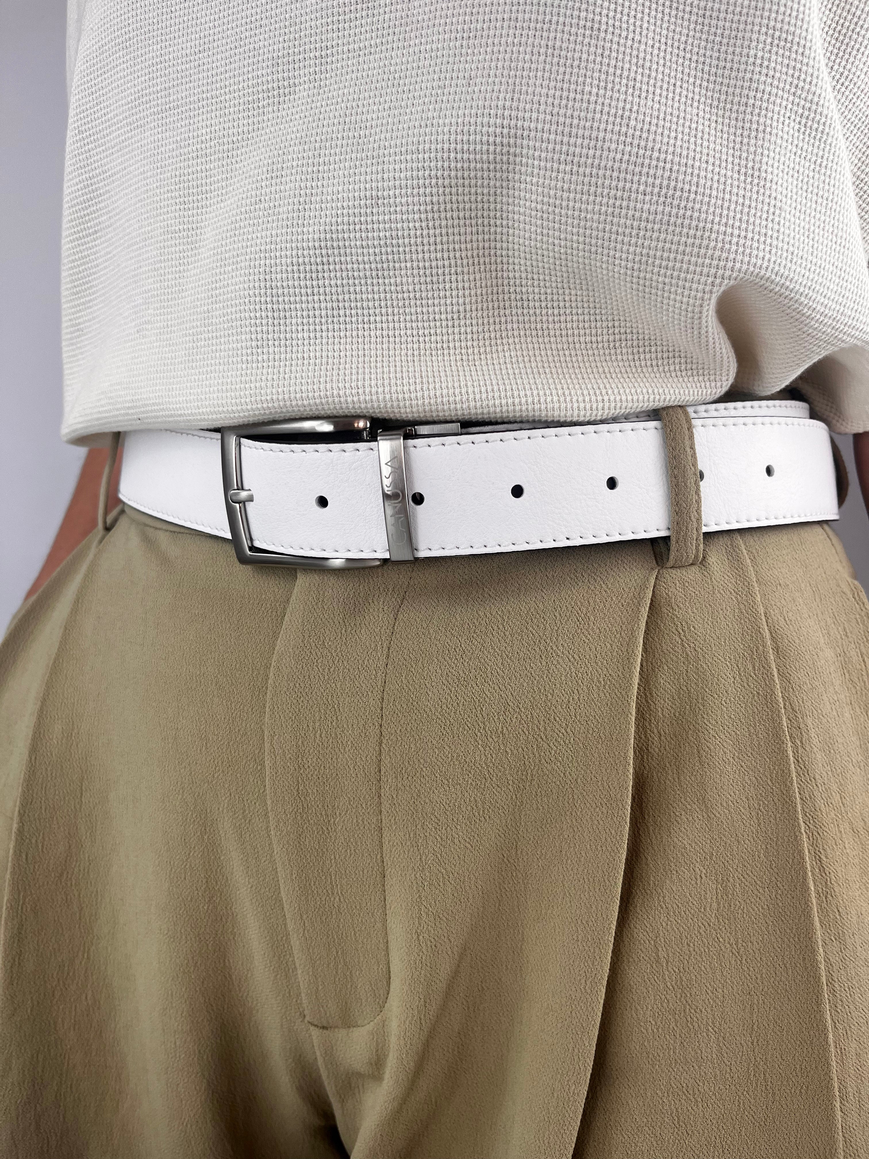 Reverse ceinture réversible – Blanc/Chocolat - Image 5