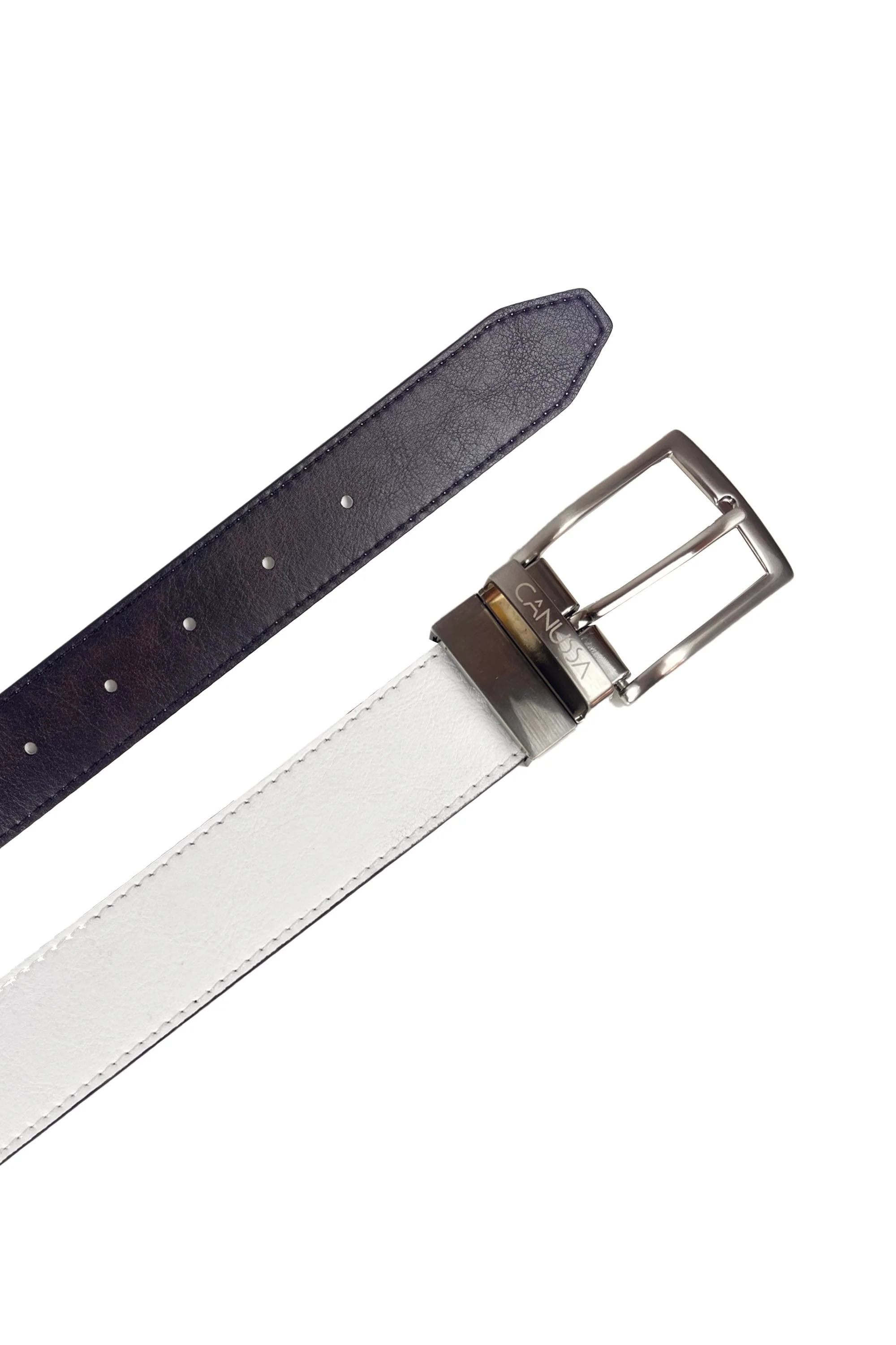Reverse ceinture réversible – Blanc/Chocolat - Image 7
