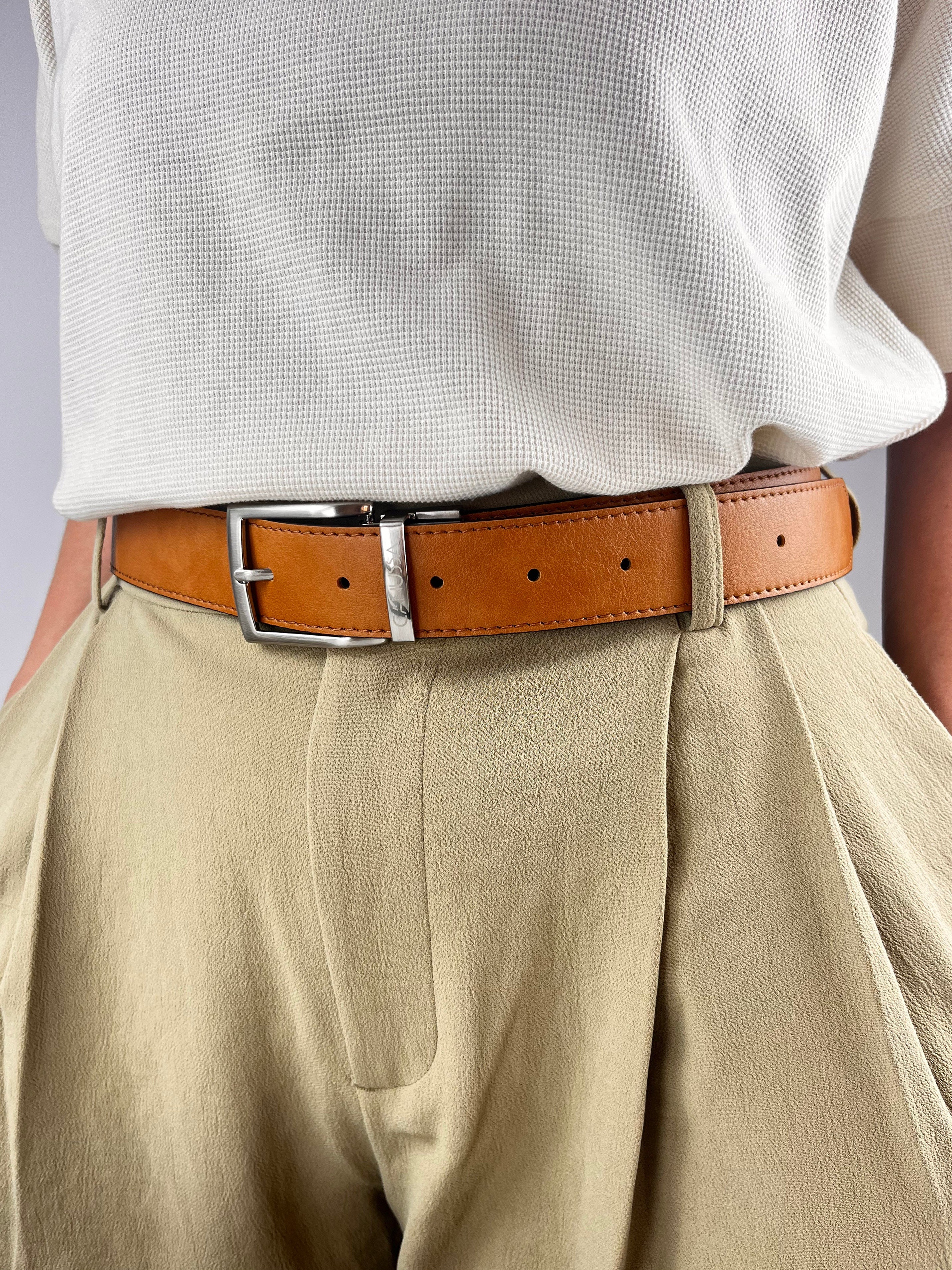 Reverse ceinture reversible – Noir/Camel - Image 4