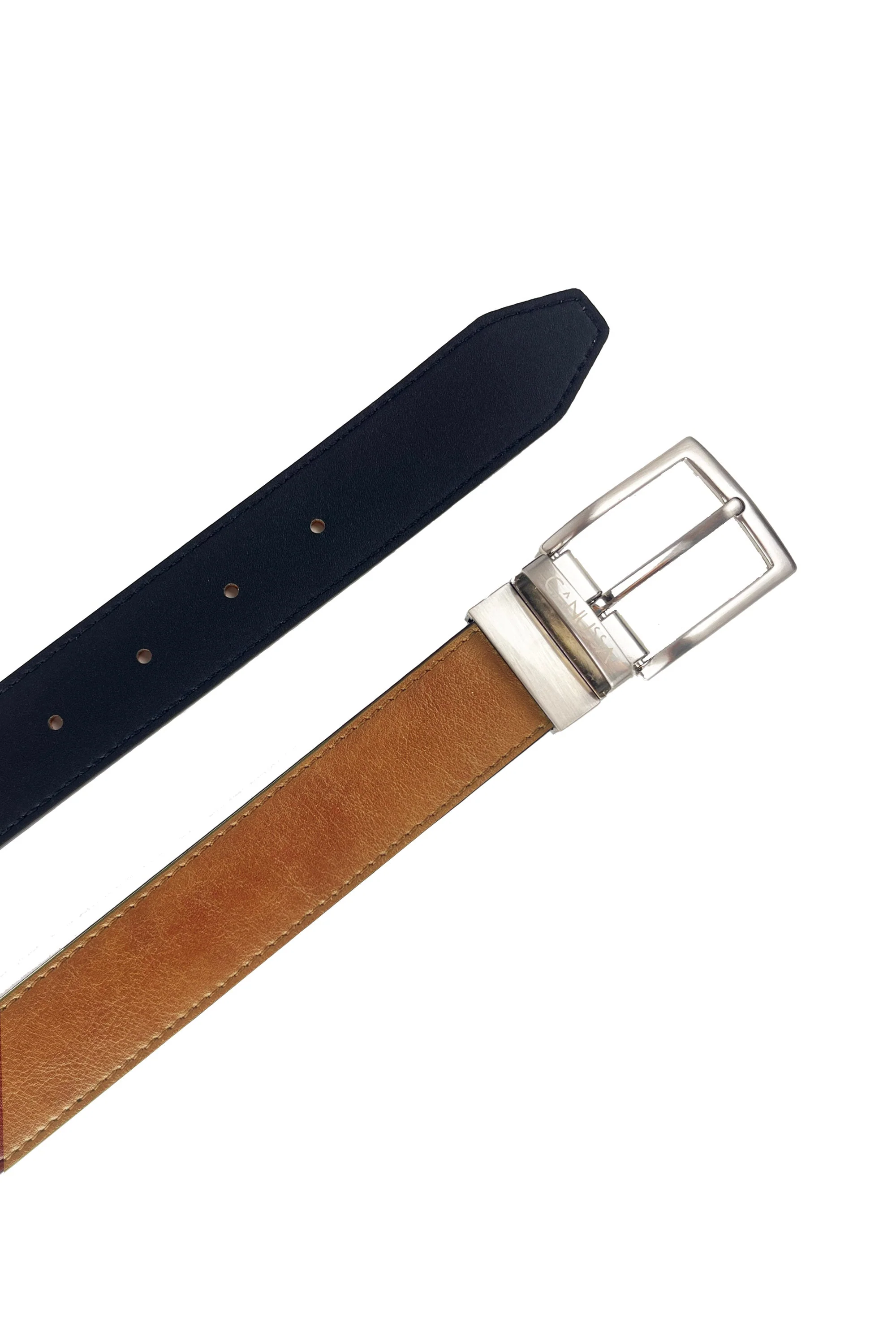 Reverse ceinture reversible – Noir/Camel - Image 7