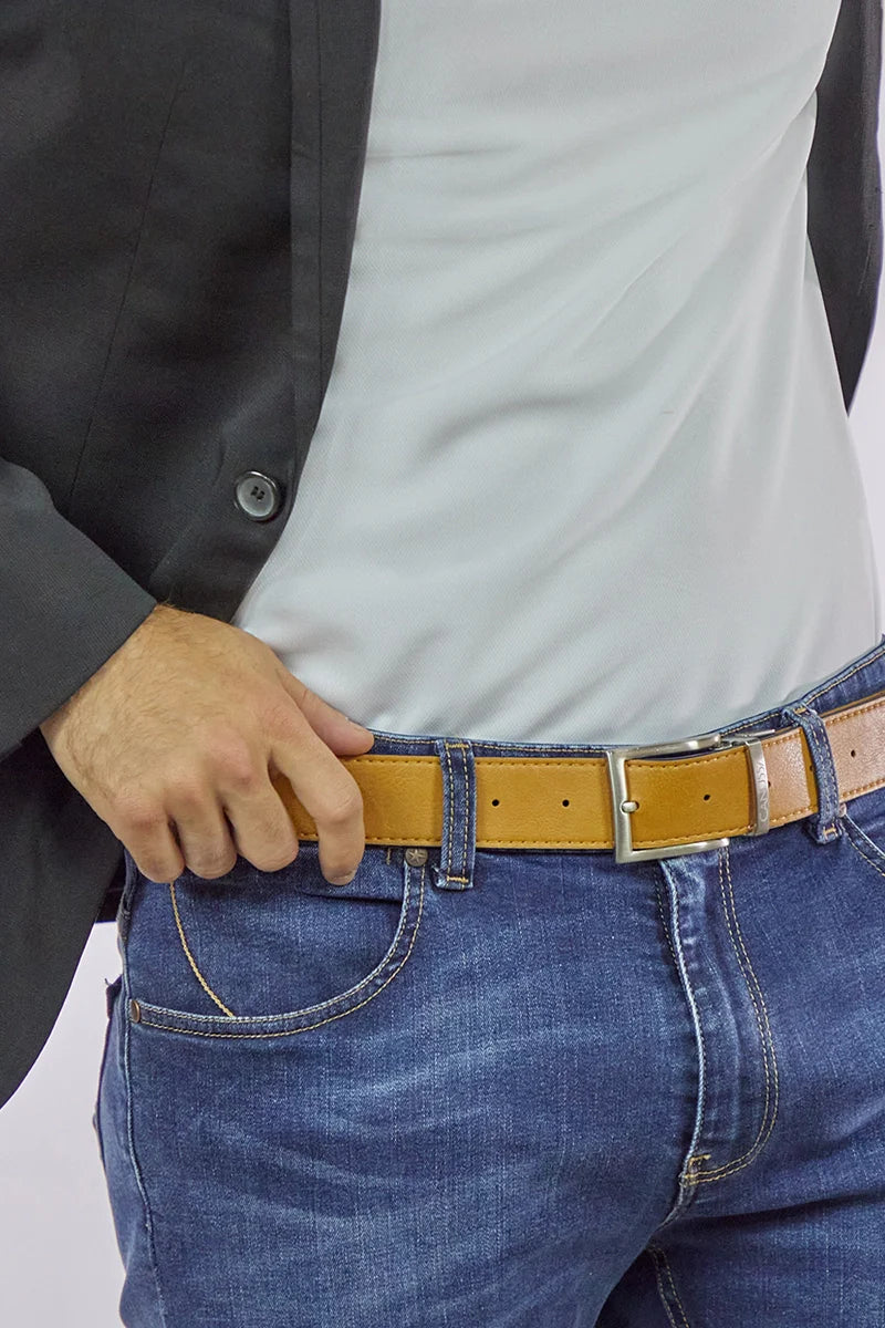 Reverse ceinture reversible – Noir/Camel - Image 9