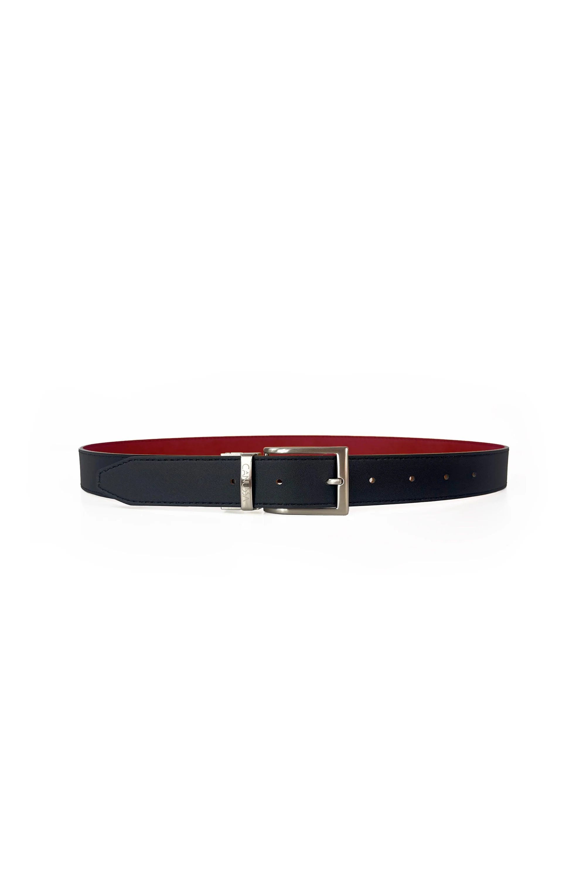 Ceinture réversible – Noir/Rouge - Image 2