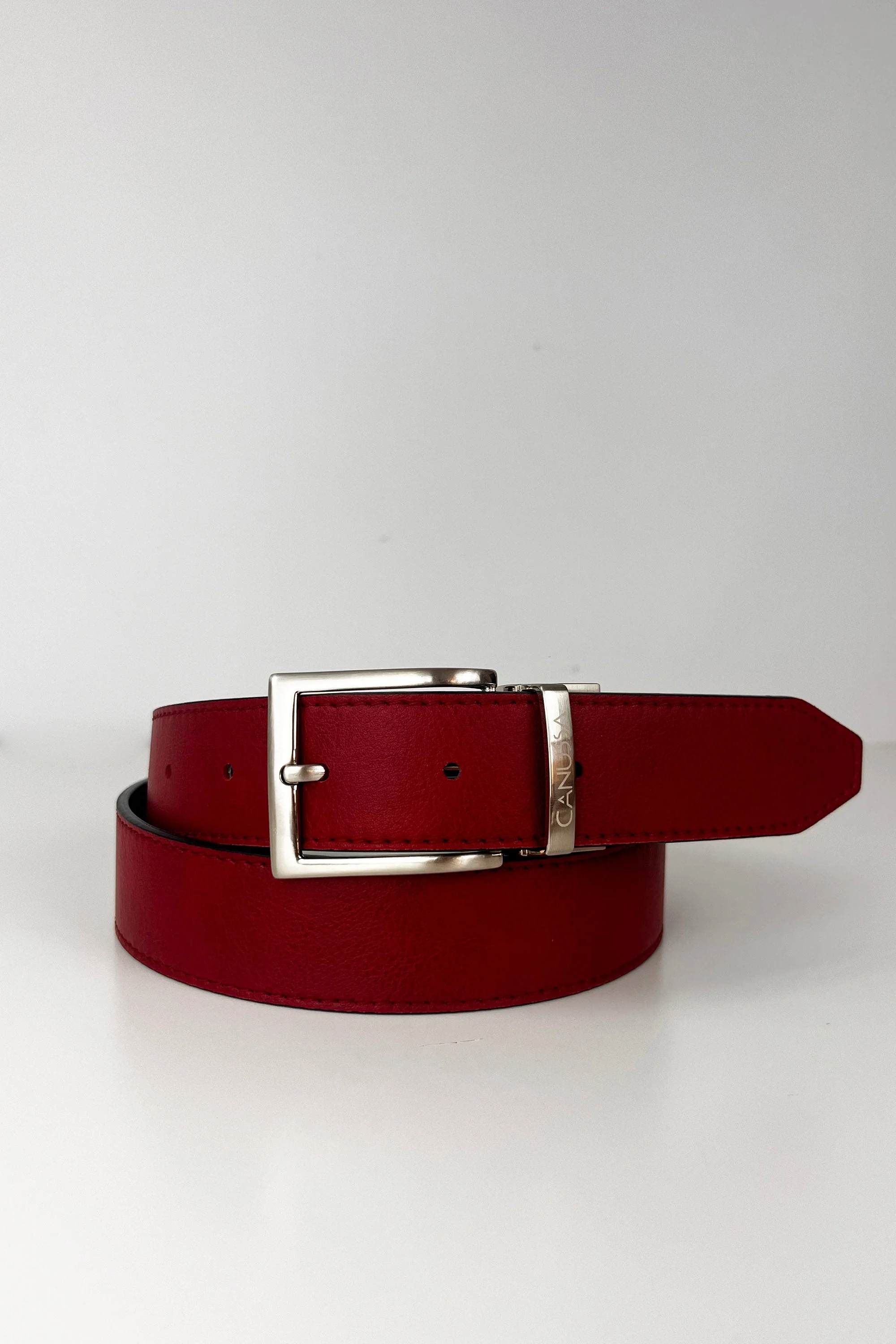 Ceinture réversible – Noir/Rouge - Image 3