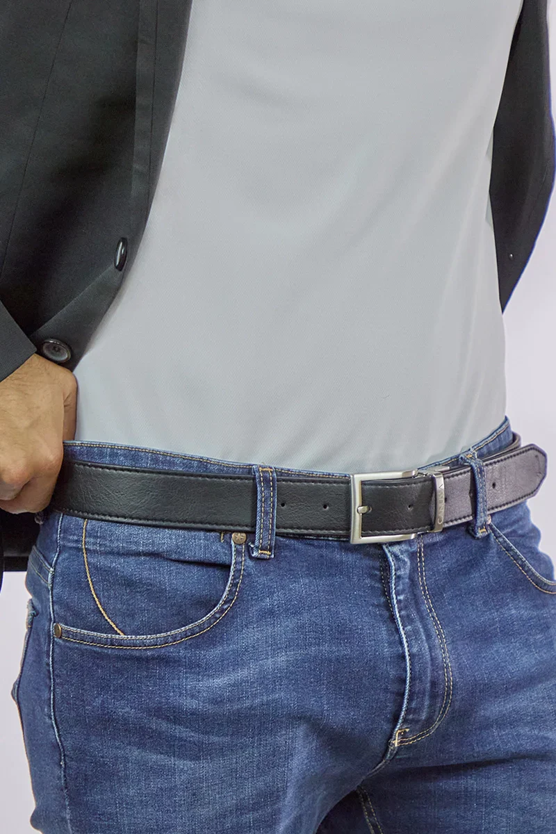Ceinture réversible – Noir/Rouge - Image 8