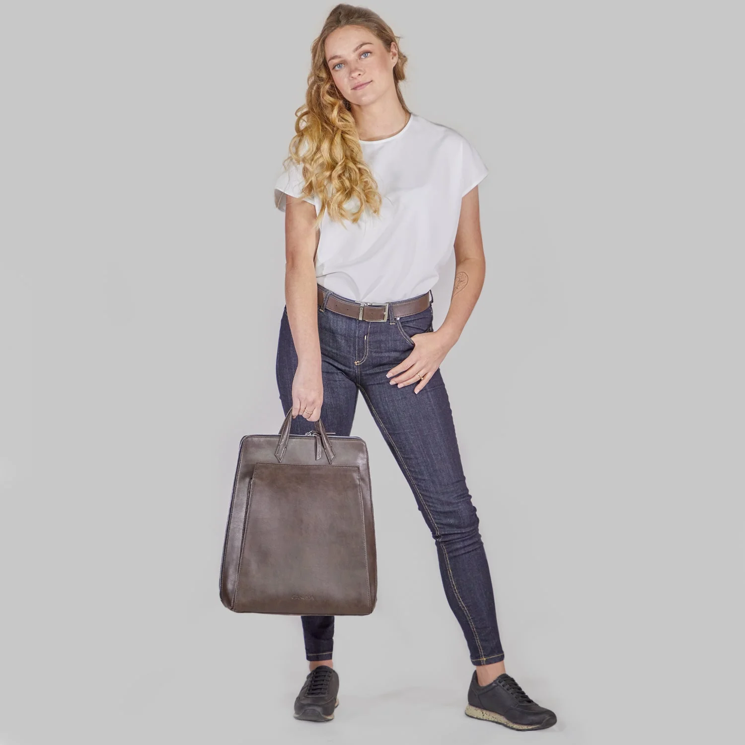 Sac à dos ordinateur - Marron - Image 8