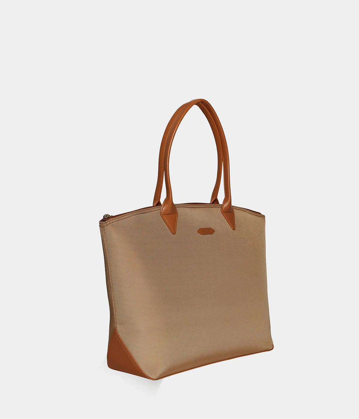 Sac cabas Jolly Apple Skin et Nylon recyclé caramel - Image 5