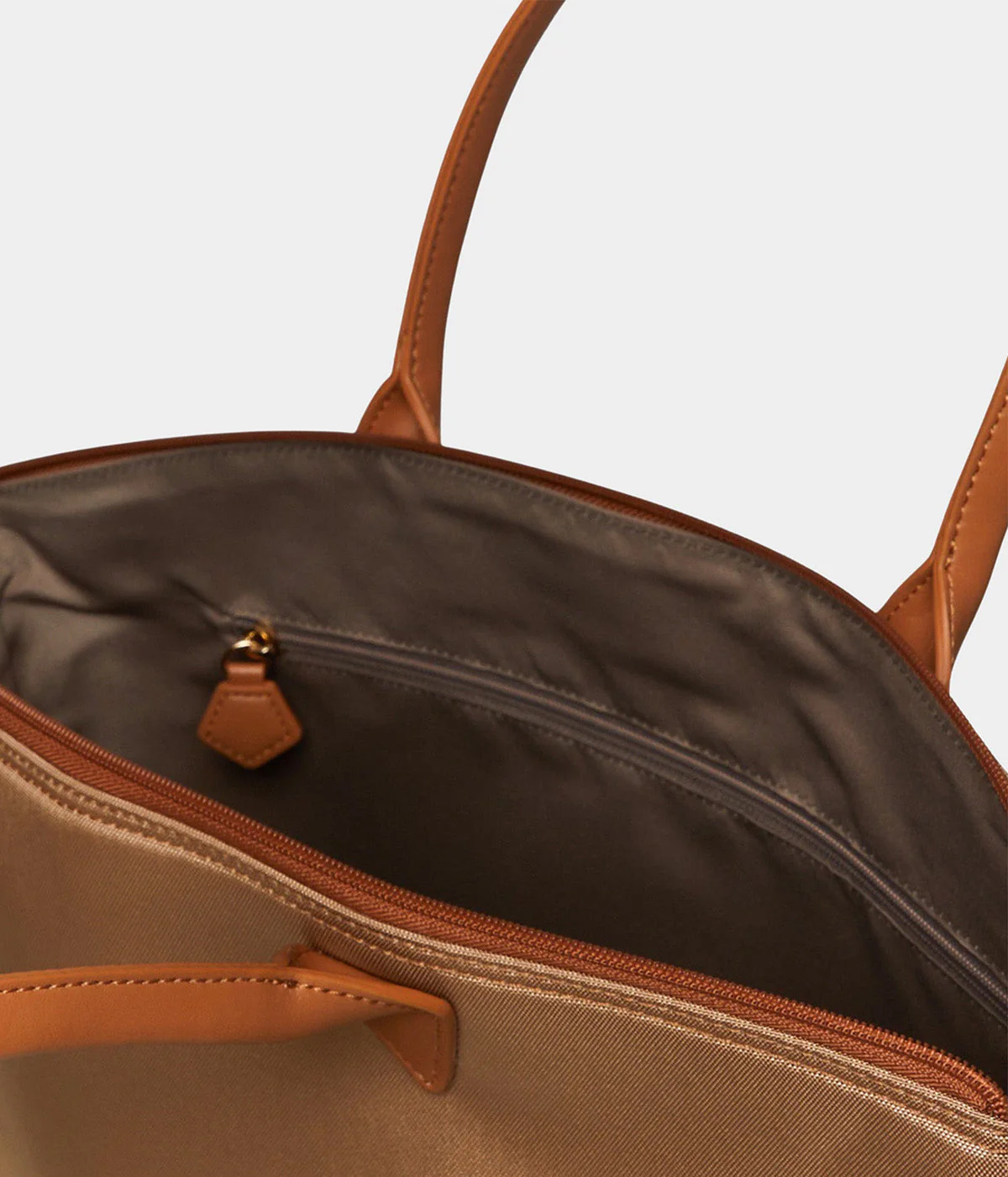 Sac cabas Jolly Apple Skin et Nylon recyclé caramel - Image 6