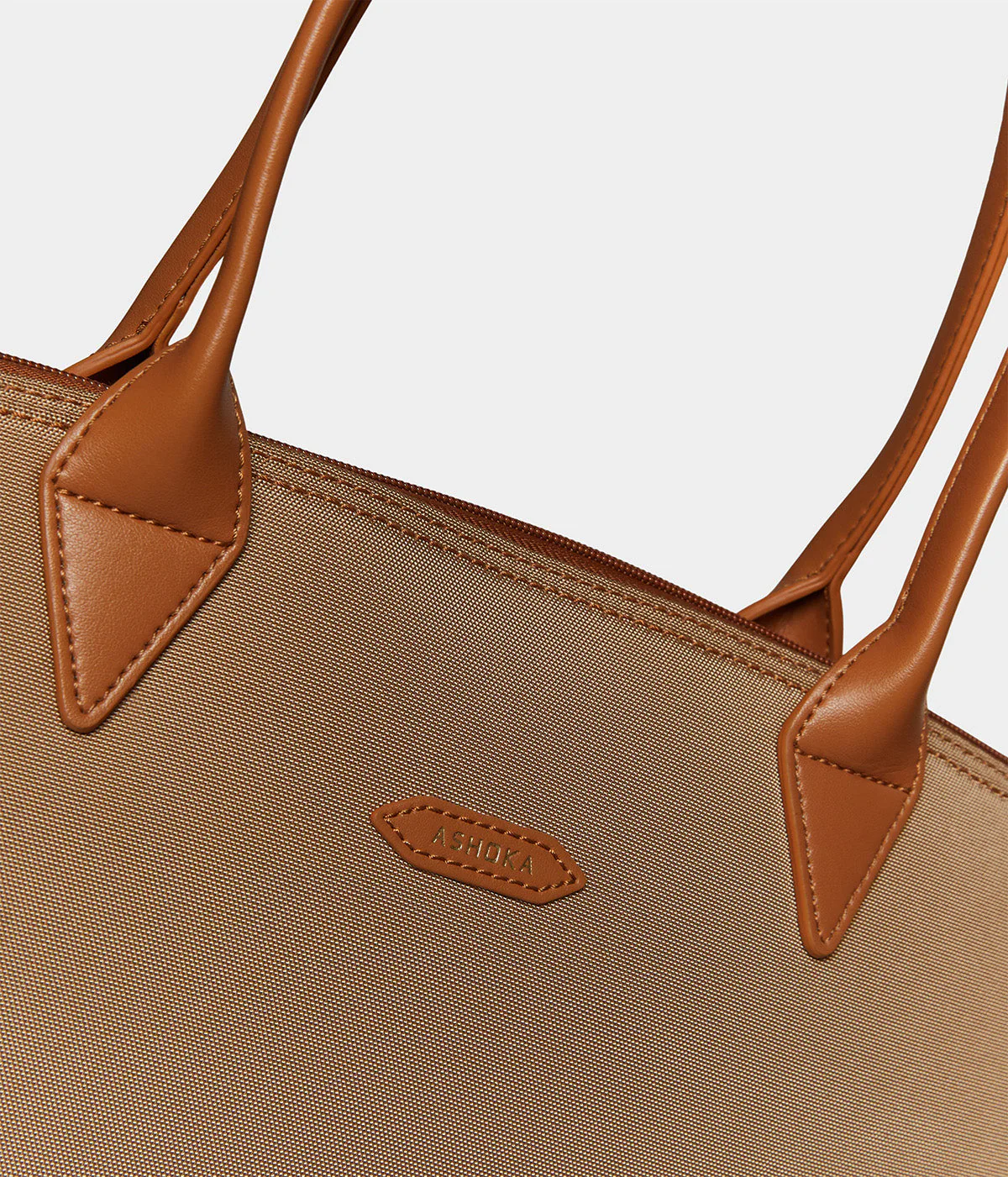 Sac cabas Jolly Apple Skin et Nylon recyclé caramel - Image 7