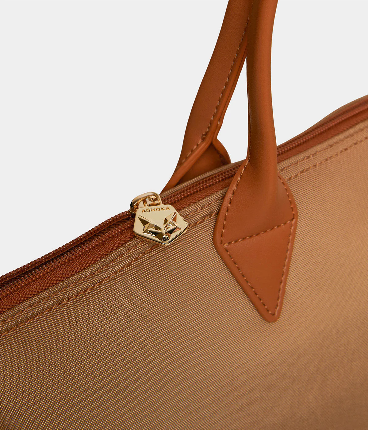 Sac cabas Jolly Apple Skin et Nylon recyclé caramel - Image 8