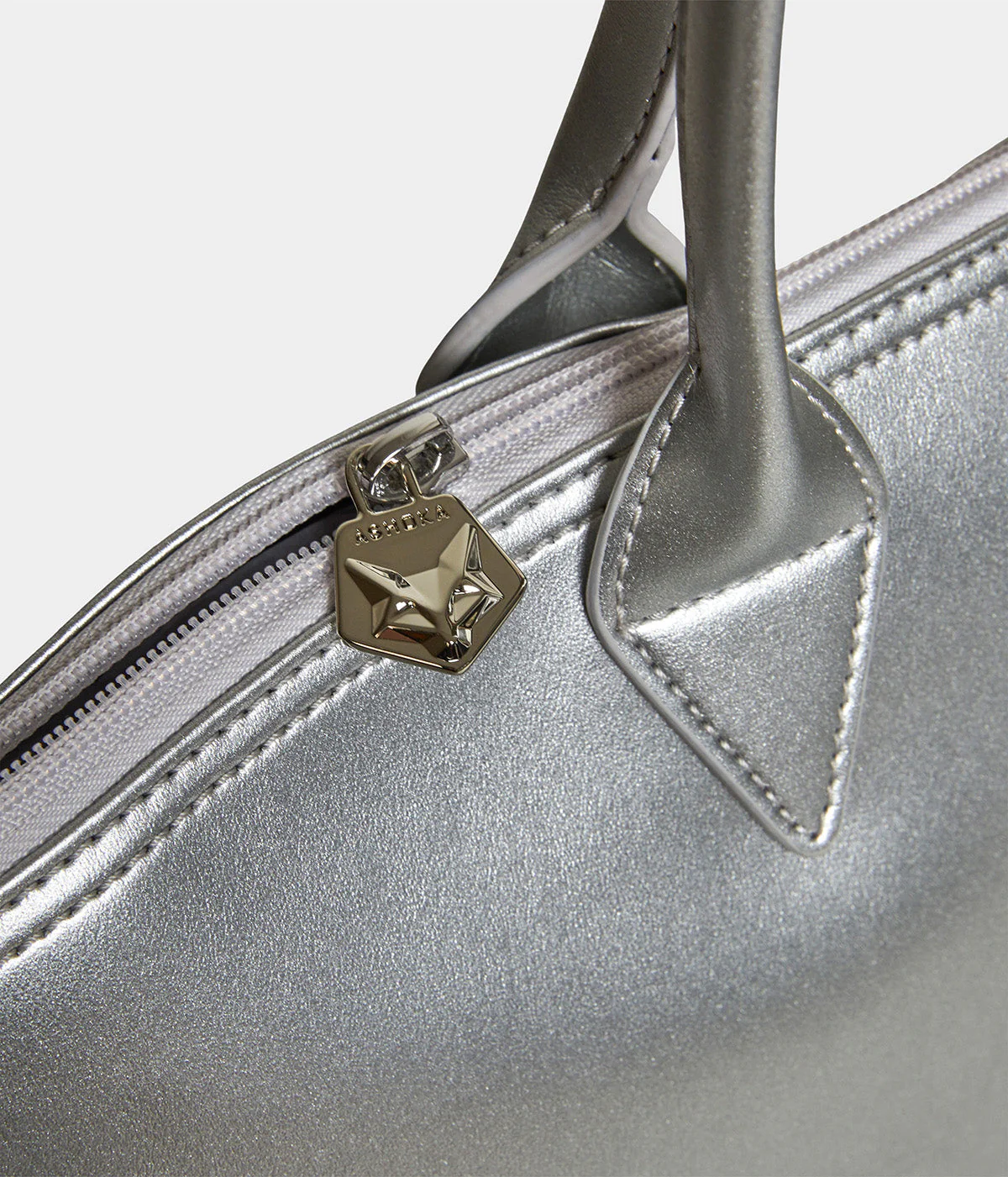 Sac cabas Jolly full Apple Skin argent - Image 8