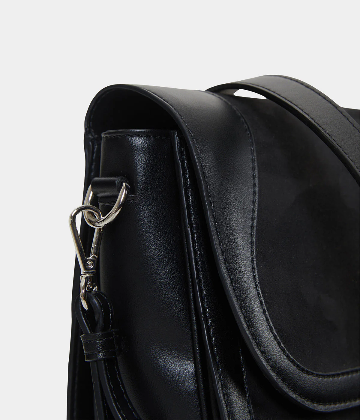 Sac Marilyn Apple Skin & simili daim recyclé noir - Image 7