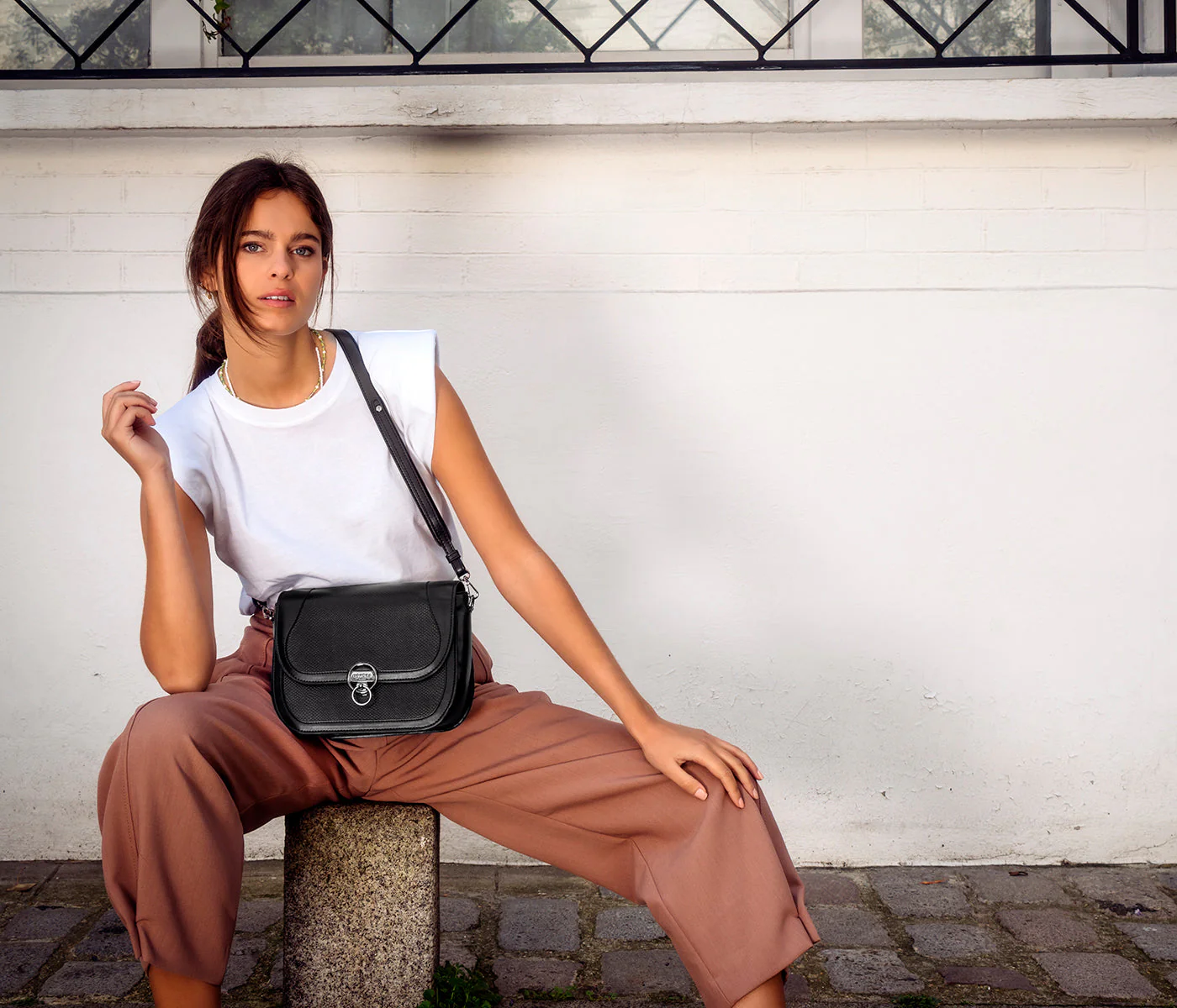Sac Marilyn Amazone Lézard Apple Skin noir - Image 3