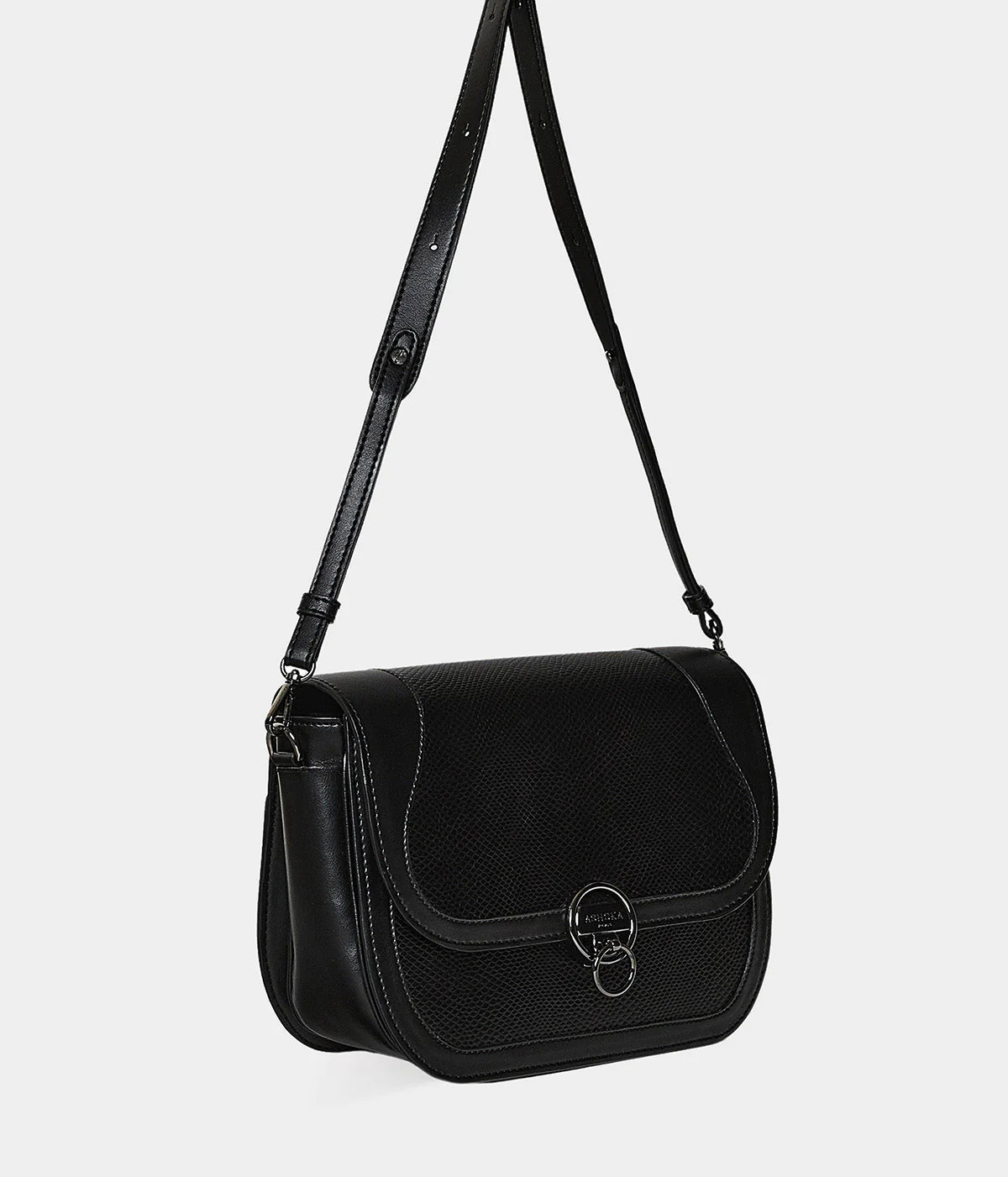 Sac Marilyn Amazone Lézard Apple Skin noir - Image 6